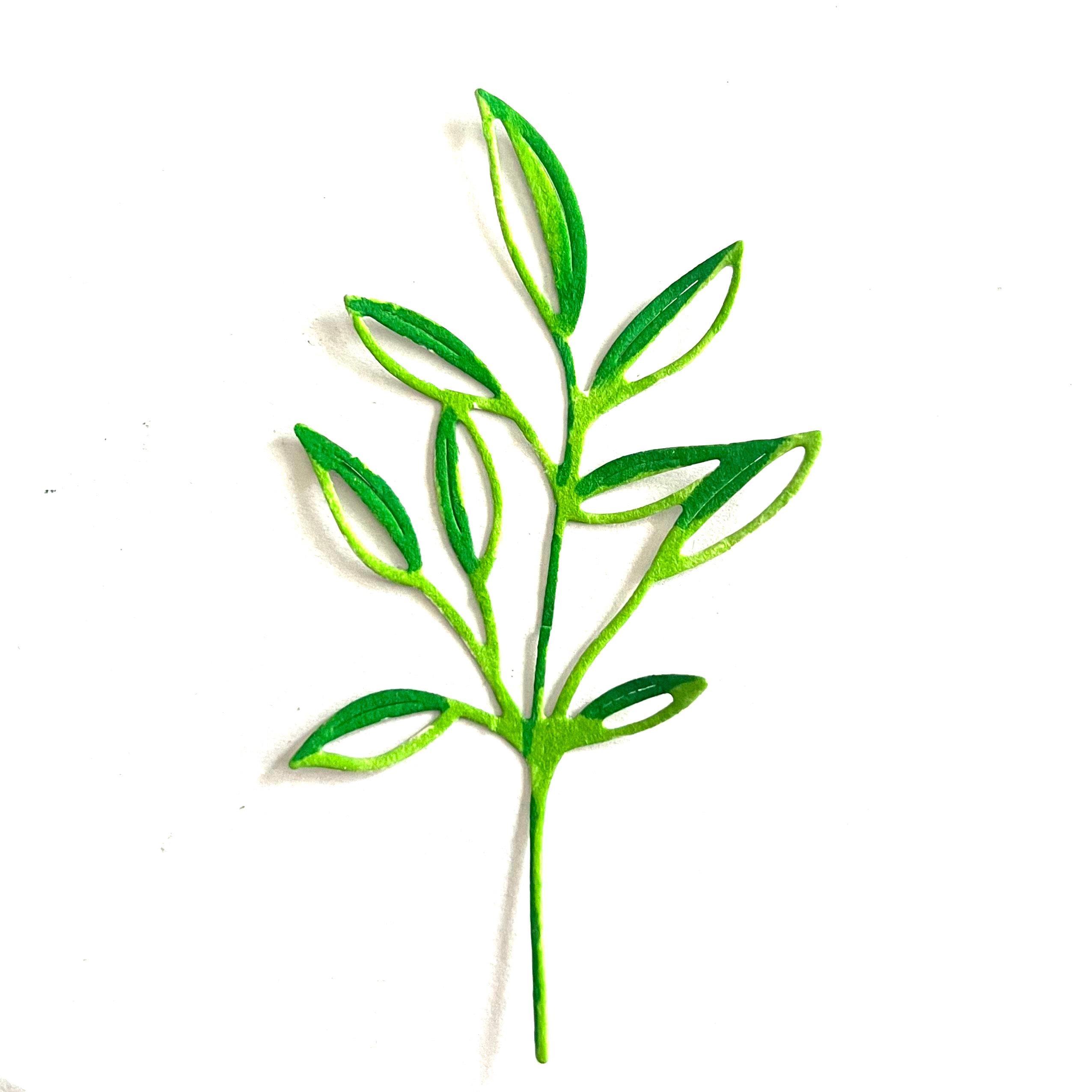 Leaf Metal Cutting Dies Set for Paper Crafts, 2 Tree Leaves for Card Making & Scrapbooking