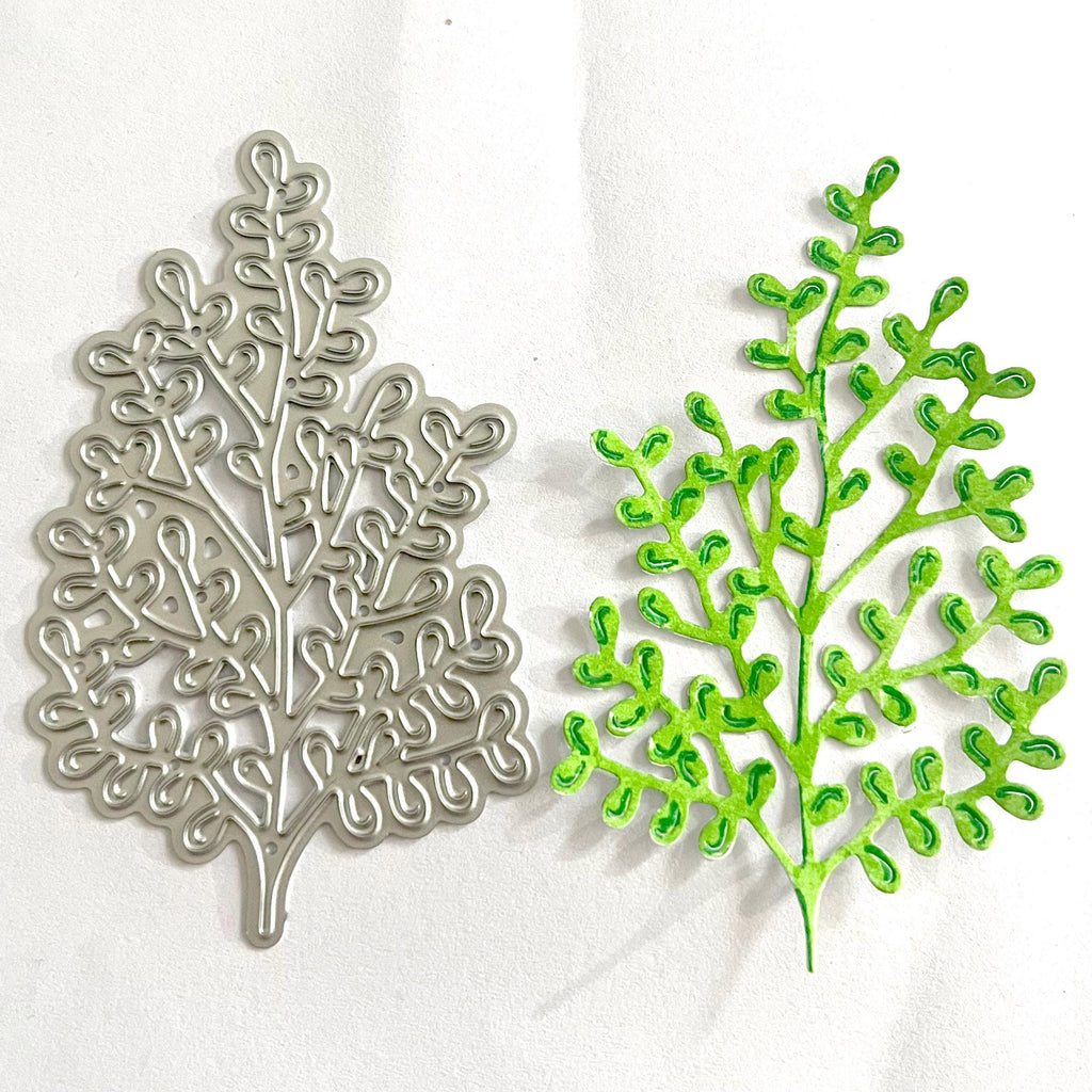 Leaf Metal Cutting Dies Set for Paper Crafts, 2 Tree Leaves for Card Making & Scrapbooking