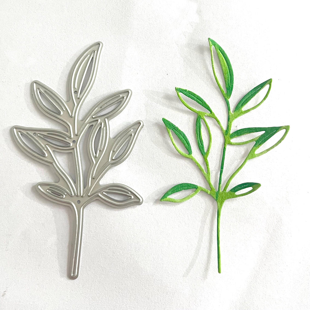 Leaf Metal Cutting Dies Set for Paper Crafts, 2 Tree Leaves for Card Making & Scrapbooking