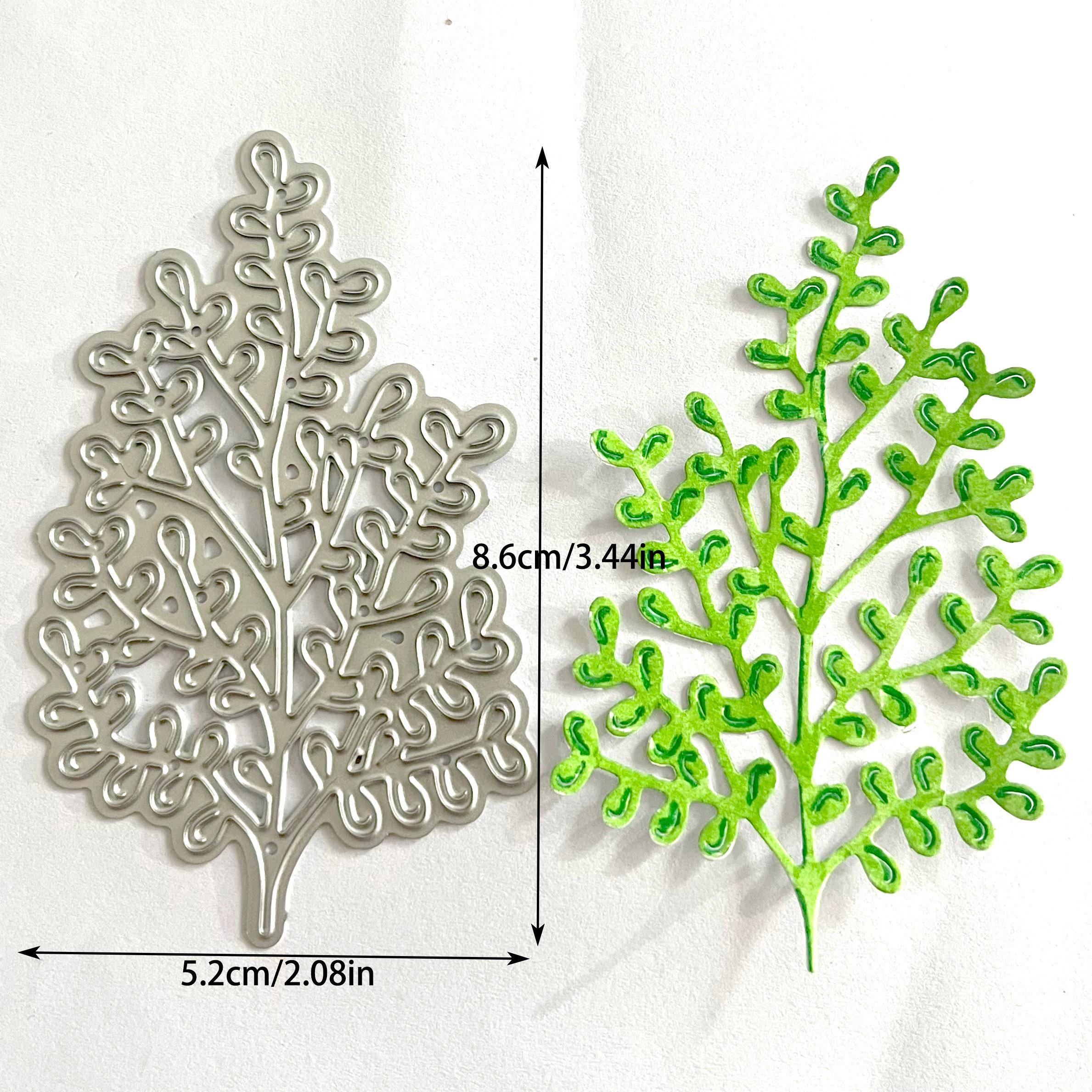 Leaf Metal Cutting Dies Set for Paper Crafts, 2 Tree Leaves for Card Making & Scrapbooking