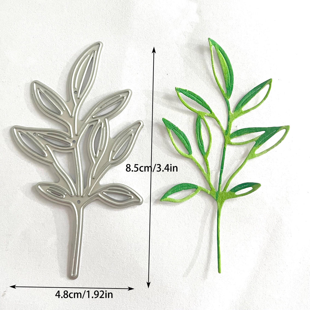 Leaf Metal Cutting Dies Set for Paper Crafts, 2 Tree Leaves for Card Making & Scrapbooking