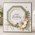 Silver Octagon Stitched Cutting Dies Set for Scrapbooking and Crafts