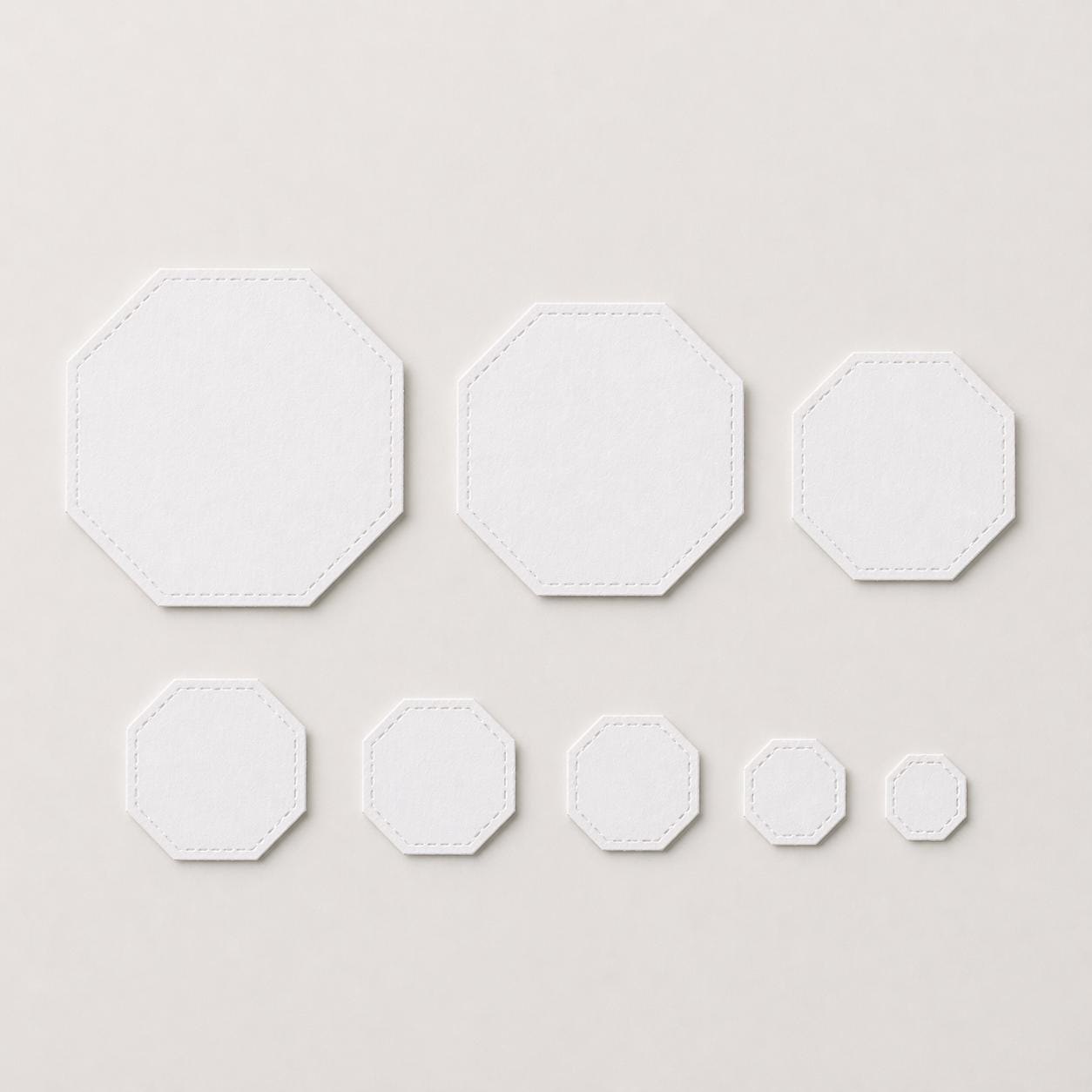 Silver Octagon Stitched Cutting Dies Set for Scrapbooking and Crafts