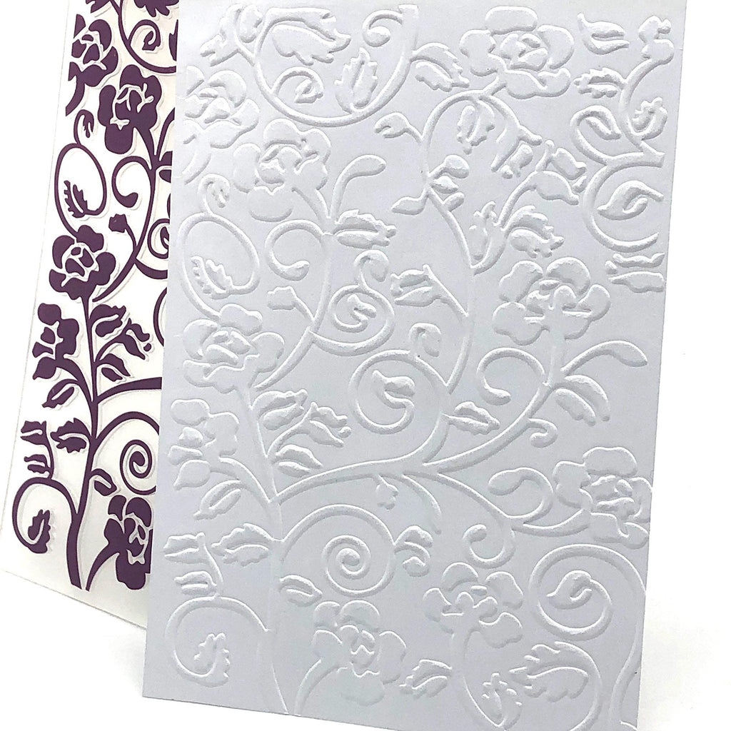 Floral Vine Embossing Folder for Crafts and Card making
