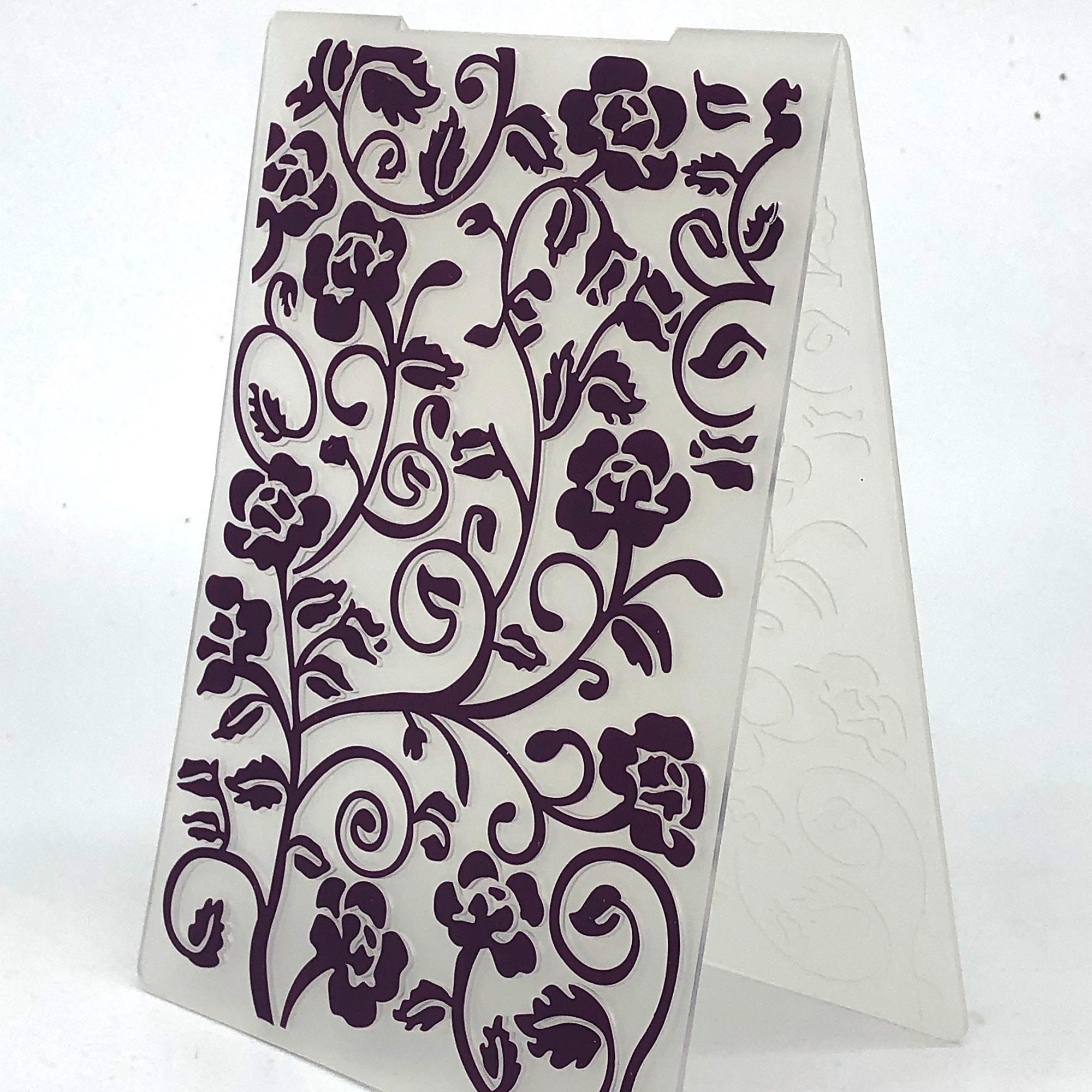 Floral Vine Embossing Folder for Crafts and Card making