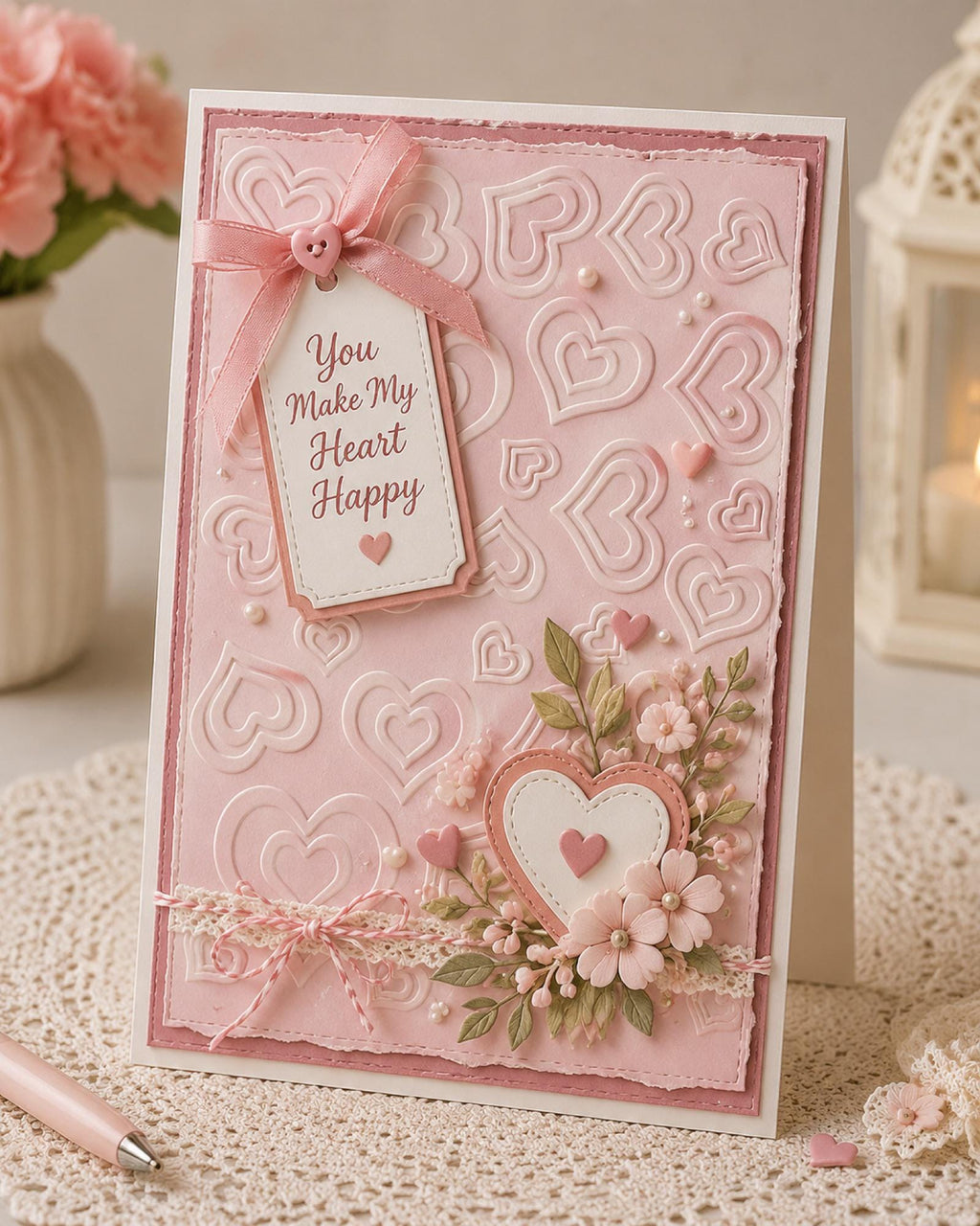 Heart-In-Heart Embossing Folder for Crafts, Cards & Scrapbooking