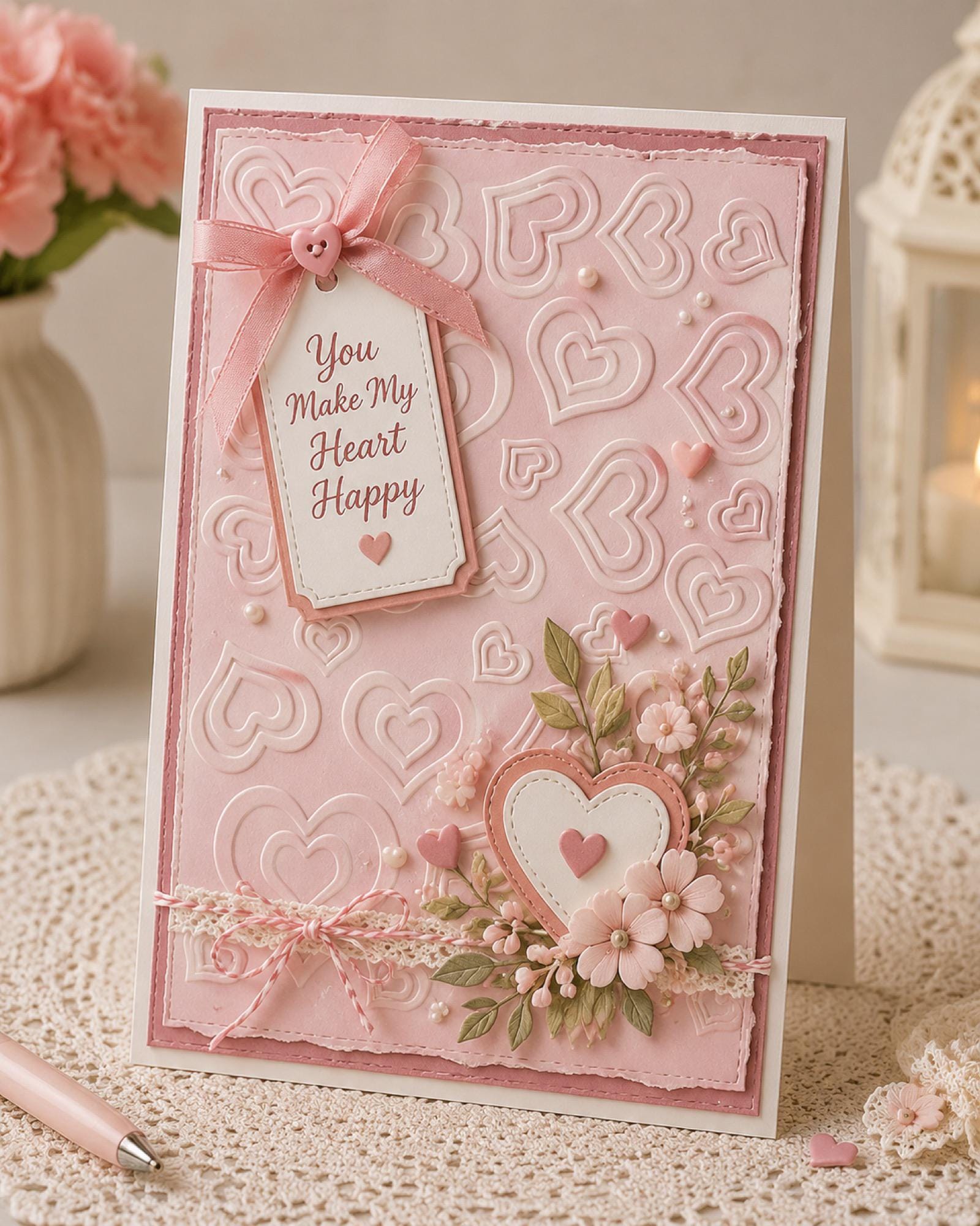 Heart-In-Heart Embossing Folder for Crafts, Cards & Scrapbooking