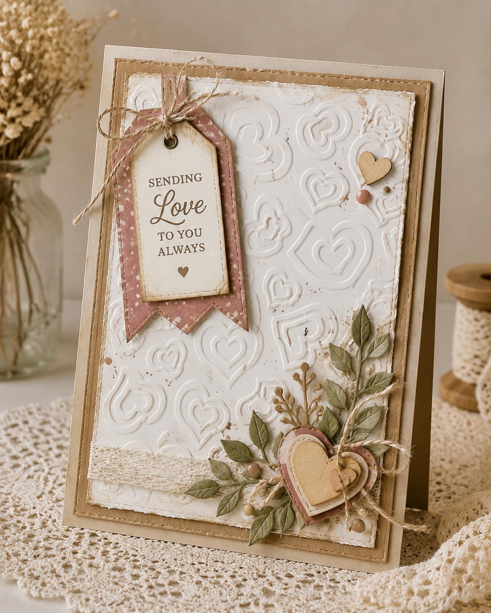Heart-In-Heart Embossing Folder for Crafts, Cards & Scrapbooking