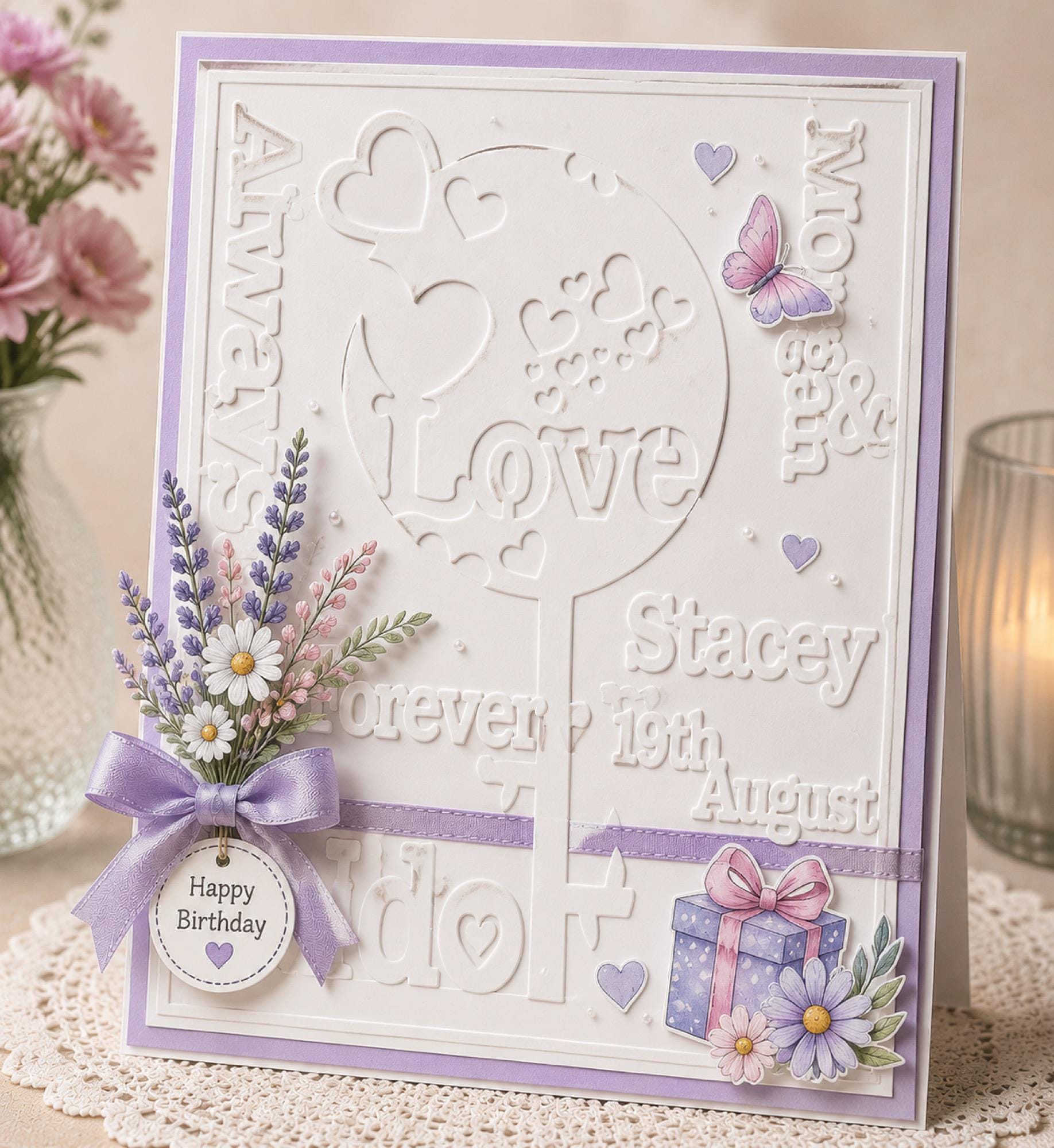 Love Embossing Folder – Heart Design for Cardmaking & Scrapbooking