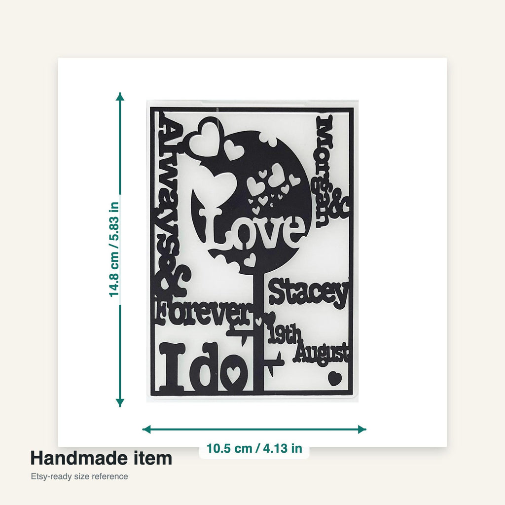 Love Embossing Folder – Heart Design for Cardmaking & Scrapbooking