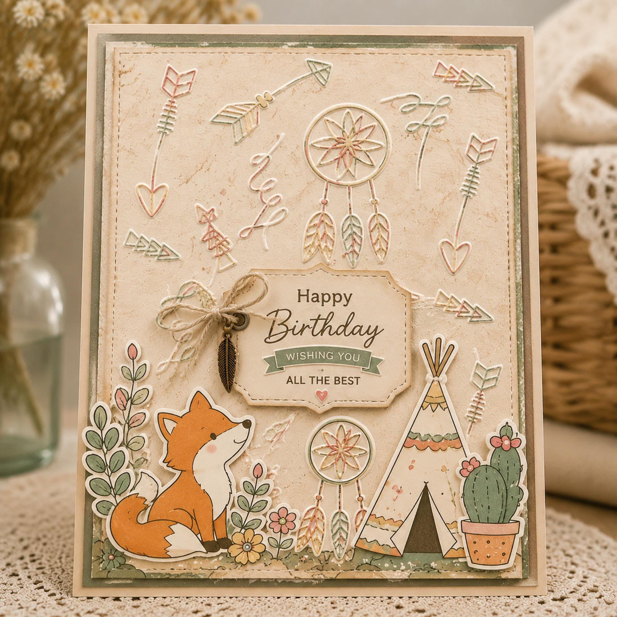 Dream Catcher Embossing Folder for Card making & Scrapbooking