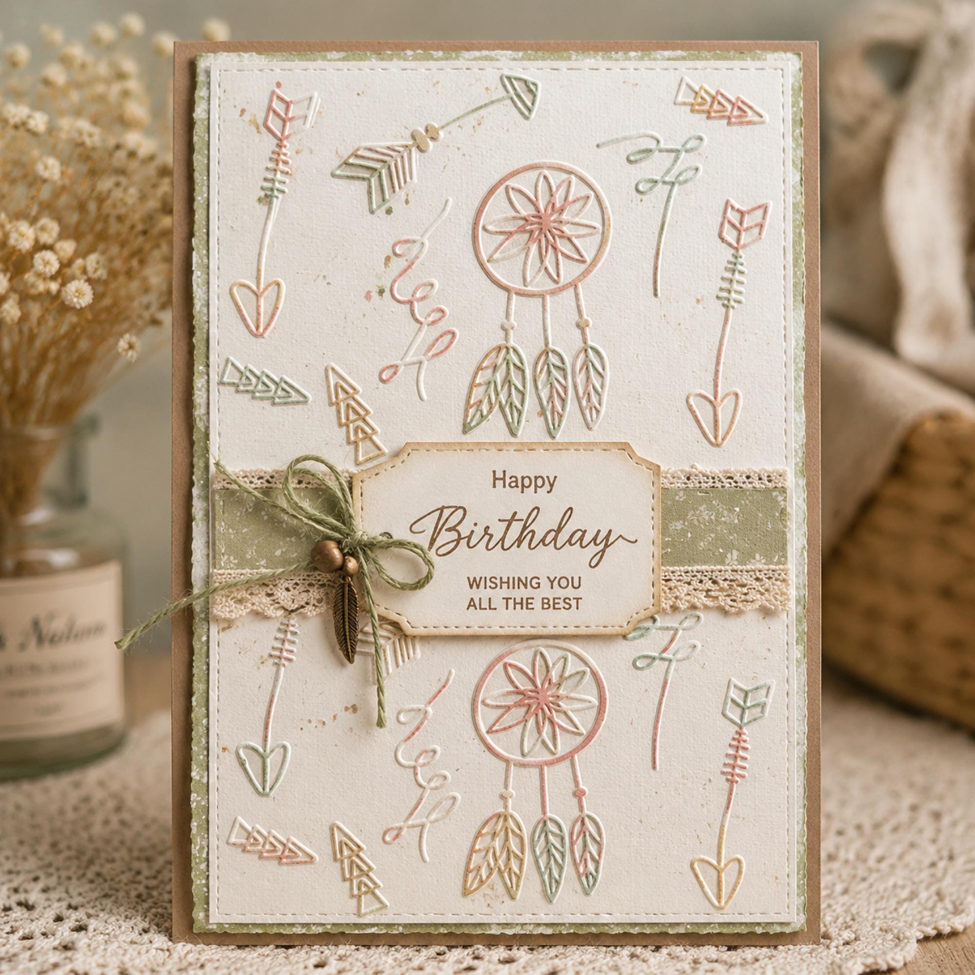 Dream Catcher Embossing Folder for Card making & Scrapbooking