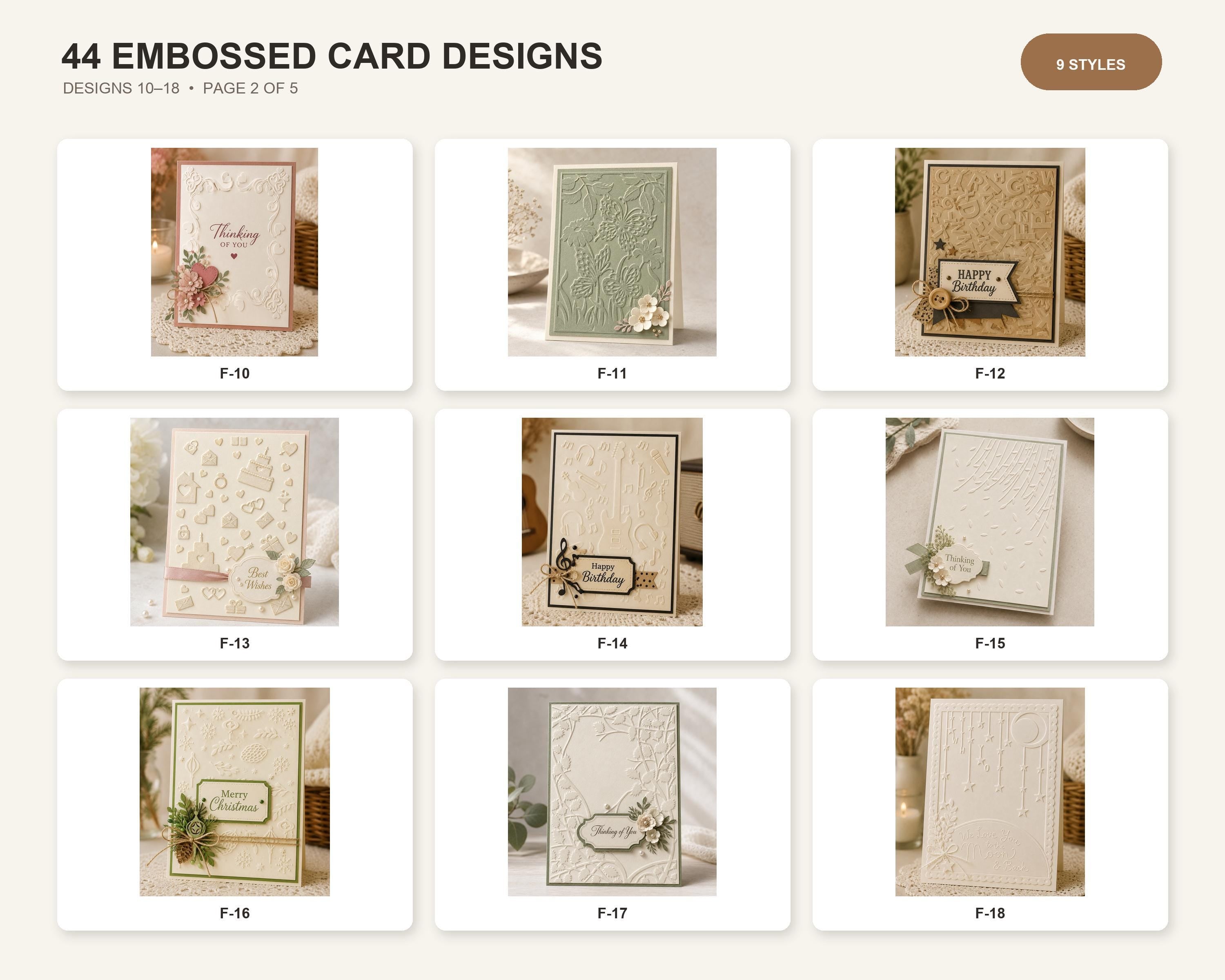 Embossing Folder, Choose from 44 Cardmaking Patterns, Scrapbooking Paper Craft Tool