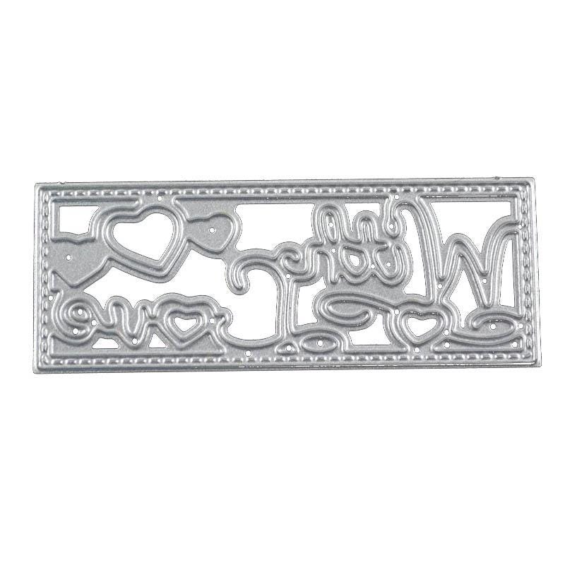 With Love Metal Die Cut Stencil for Scrapbooking Card Making and Party Decorations