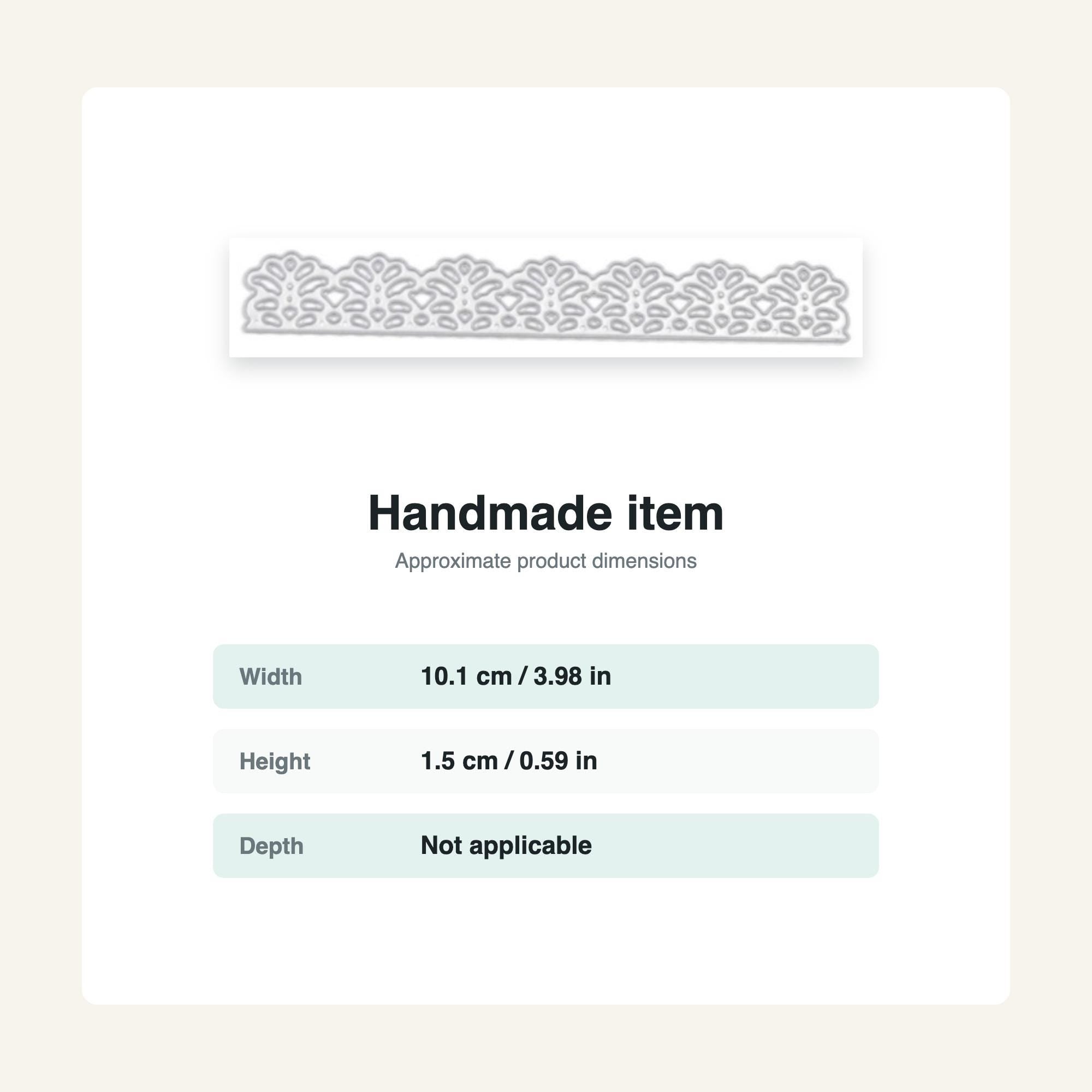 Lace Border Metal Die Cut Stencil for Scrapbooking Card Making & Paper Crafts