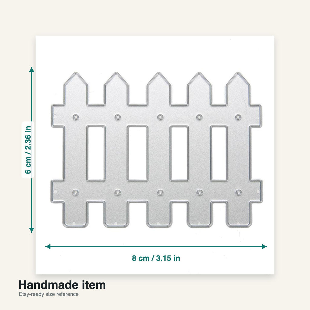 Metal Fence Die Cutter for Paper Crafts and Scrapbooking 8x6 cm