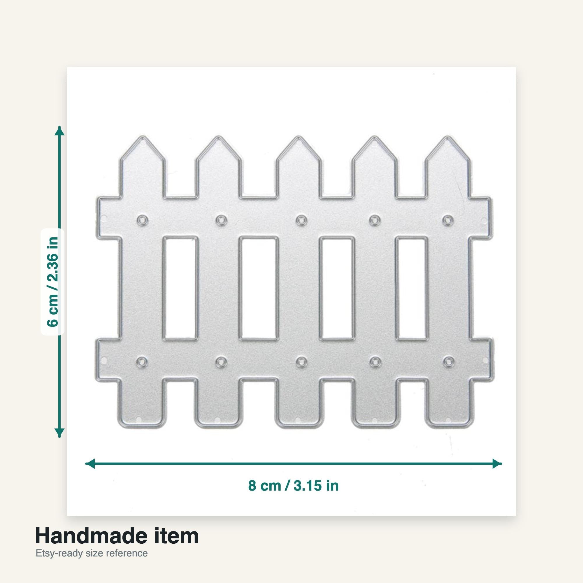 Metal Fence Die Cutter for Paper Crafts and Scrapbooking 8x6 cm