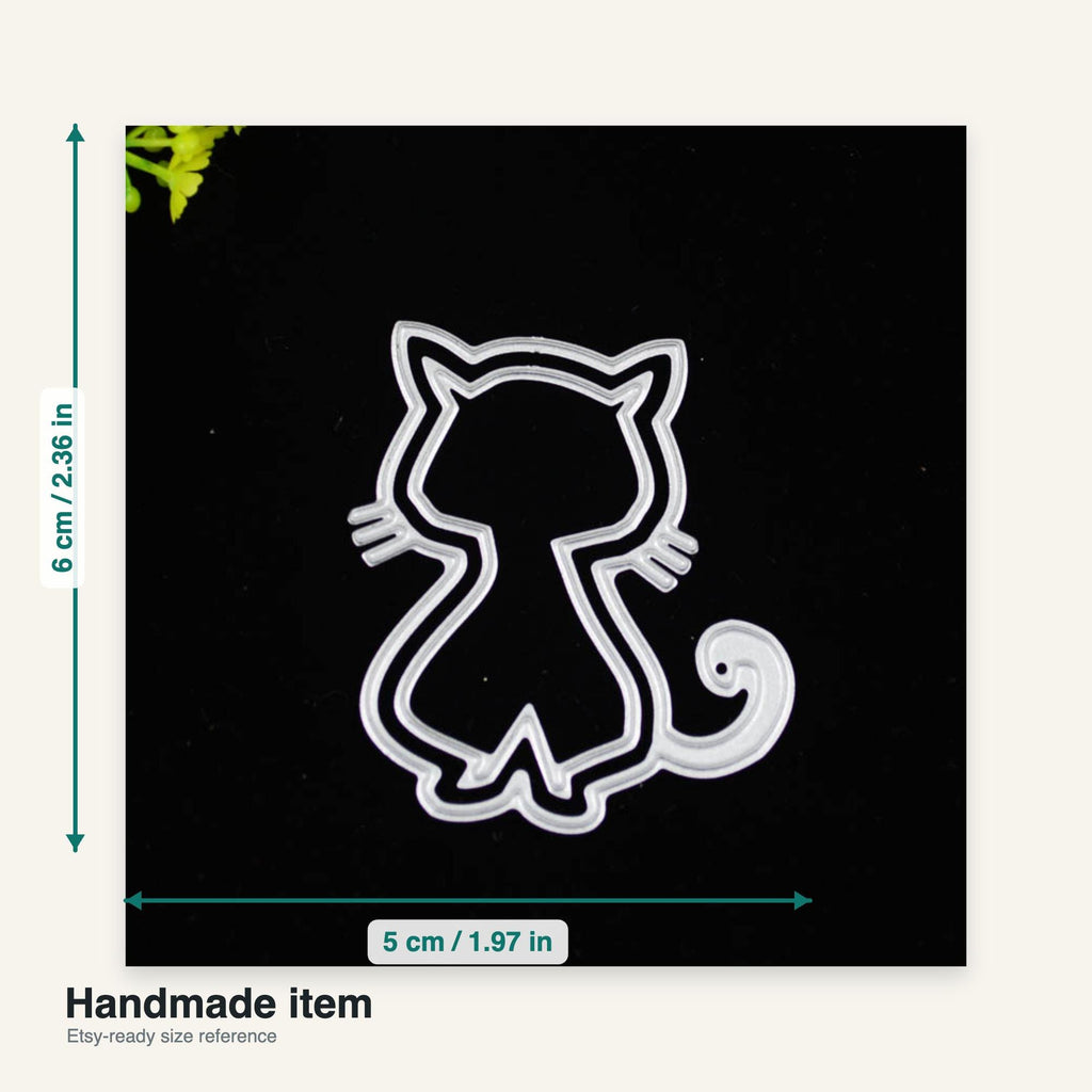 Mini Cat Metal Die Cut for Scrapbooking and Crafting