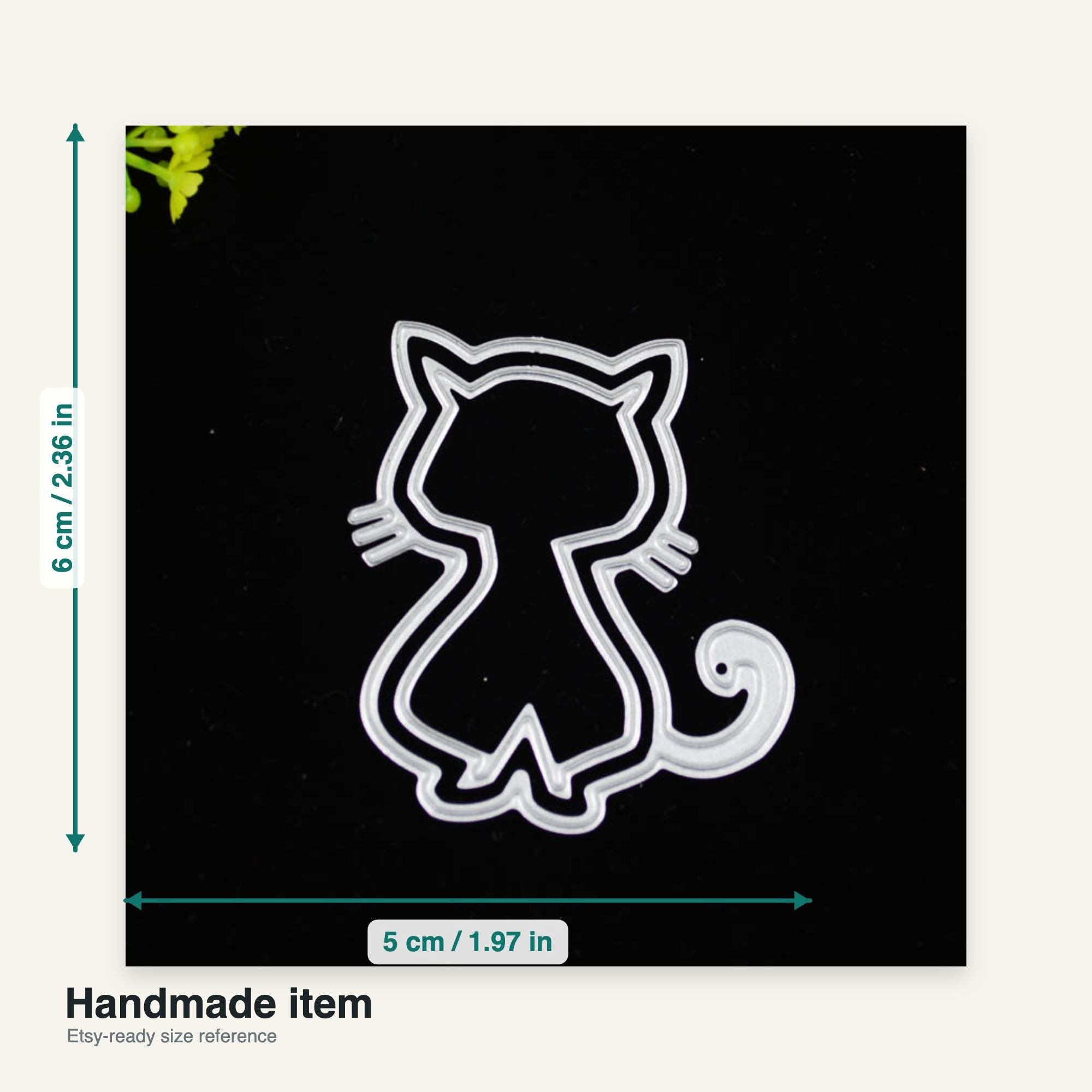 Mini Cat Metal Die Cut for Scrapbooking and Crafting
