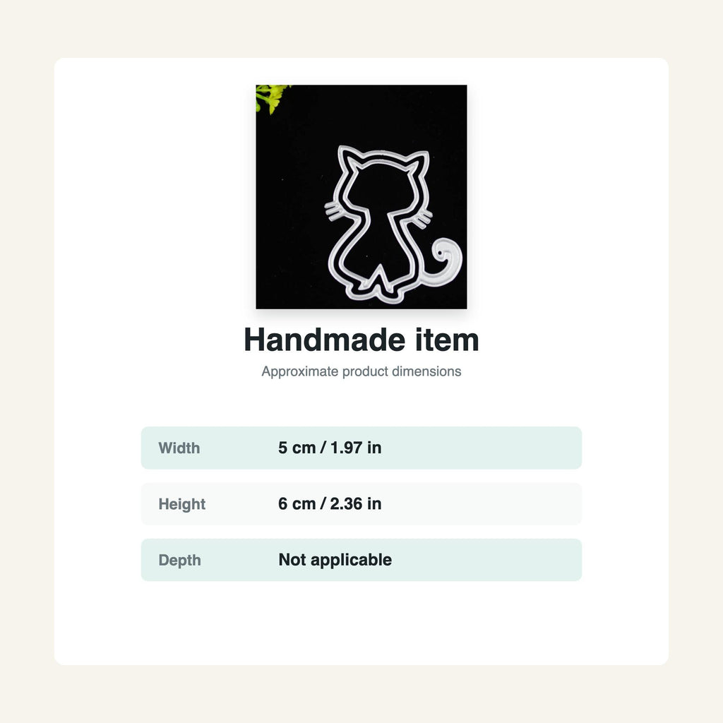 Mini Cat Metal Die Cut for Scrapbooking and Crafting