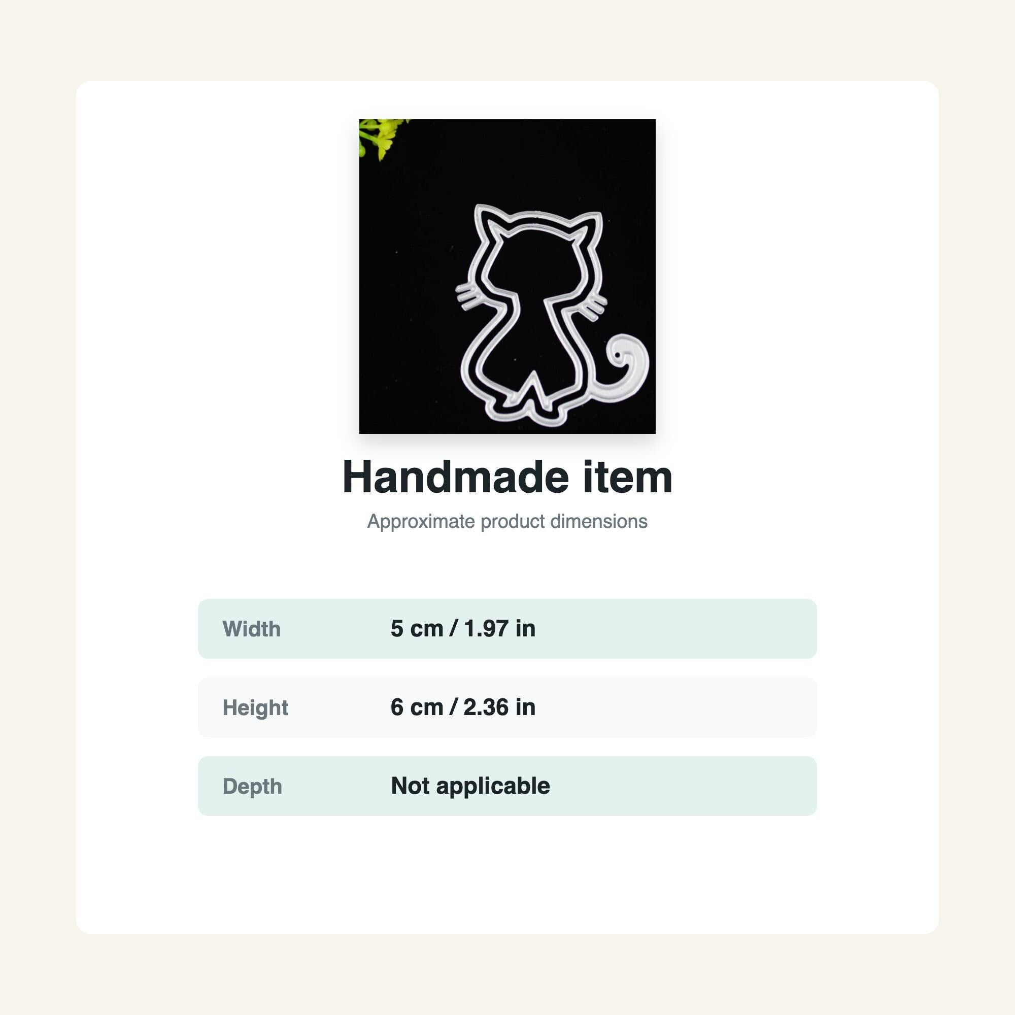 Mini Cat Metal Die Cut for Scrapbooking and Crafting