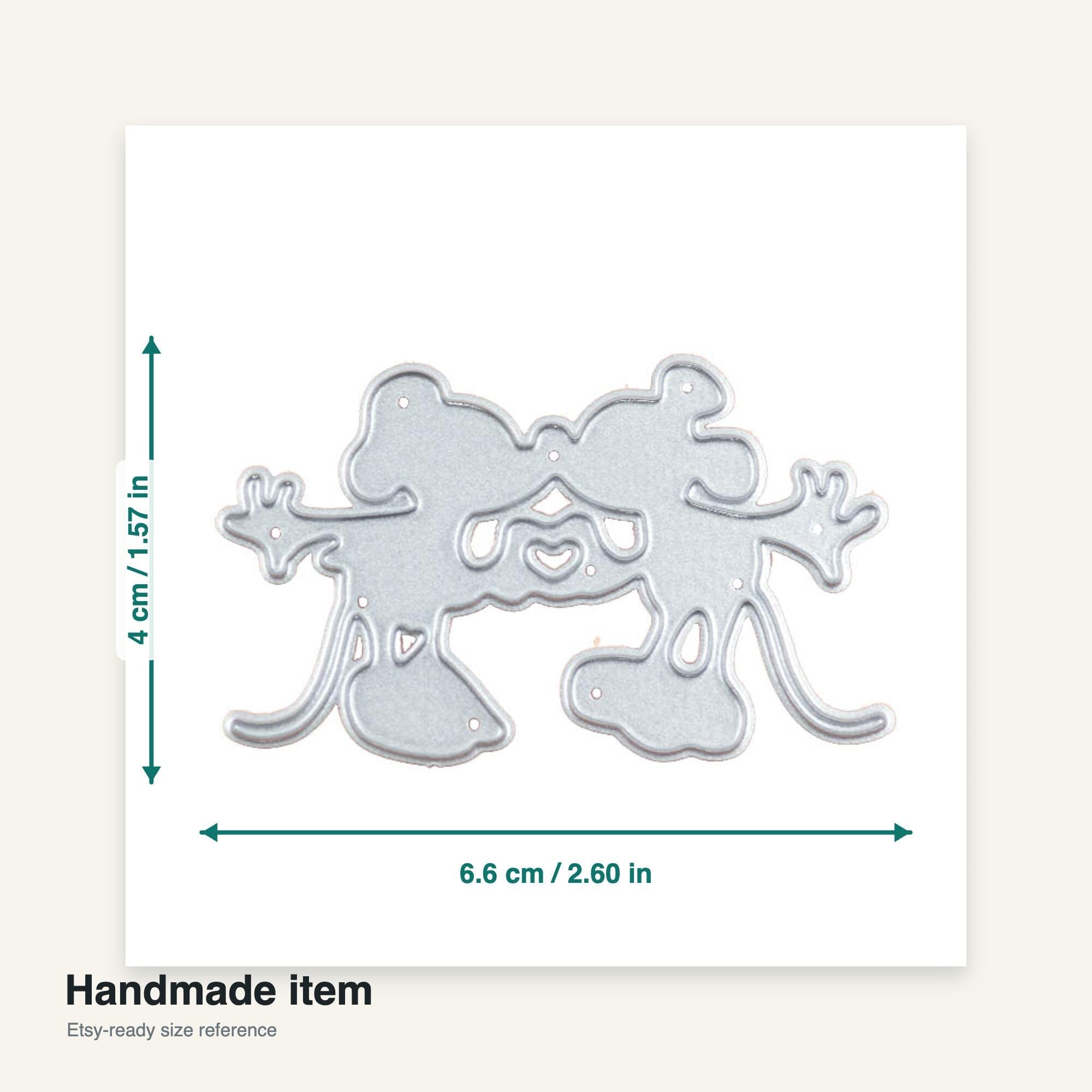 Kissing Mouse Couple Metal Cutting Dies for Scrapbooking and Card Making Crafts