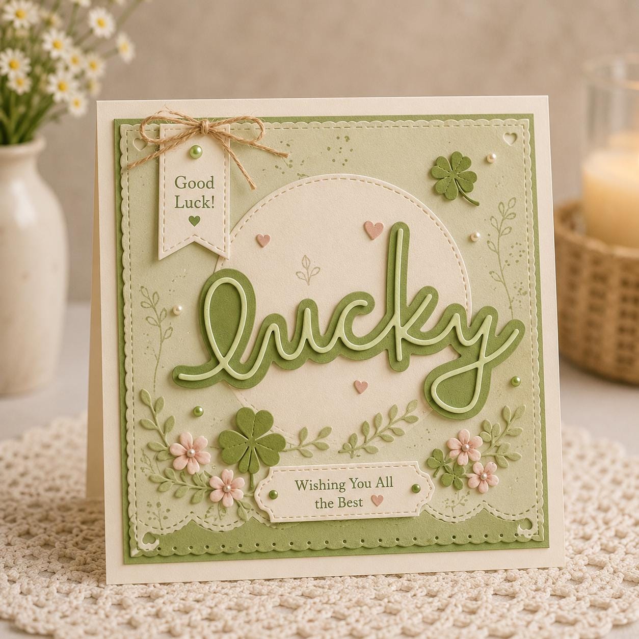 Lucky With Shadow Metal Die Cut for Scrapbooking and Card Making