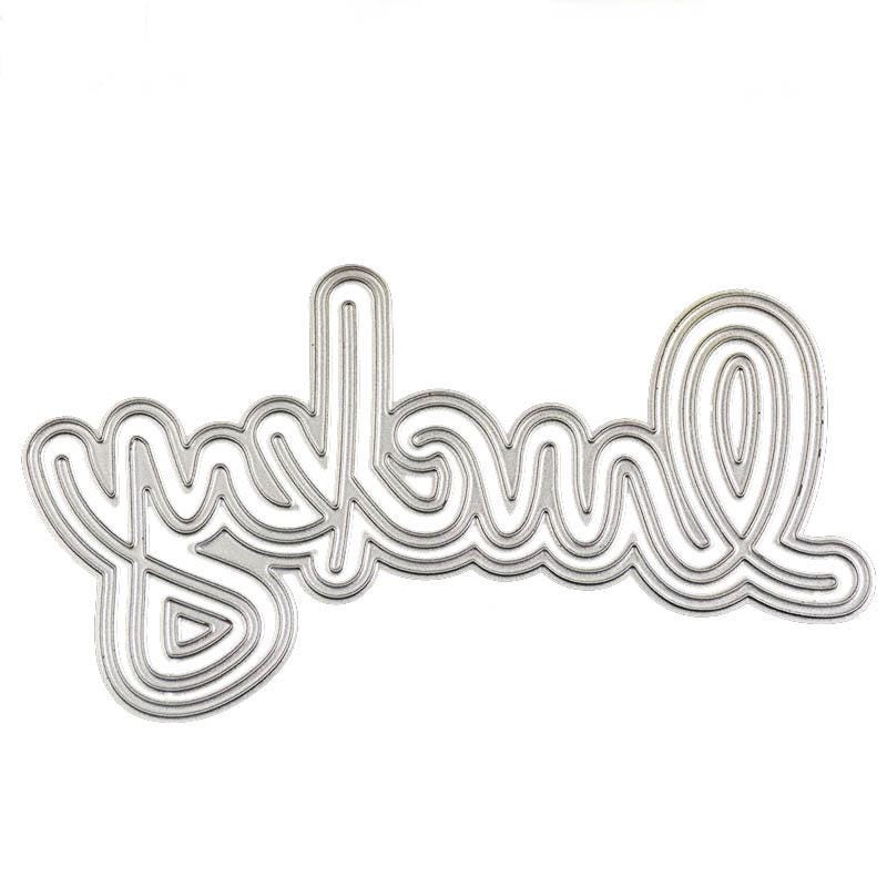 Lucky With Shadow Metal Die Cut for Scrapbooking and Card Making