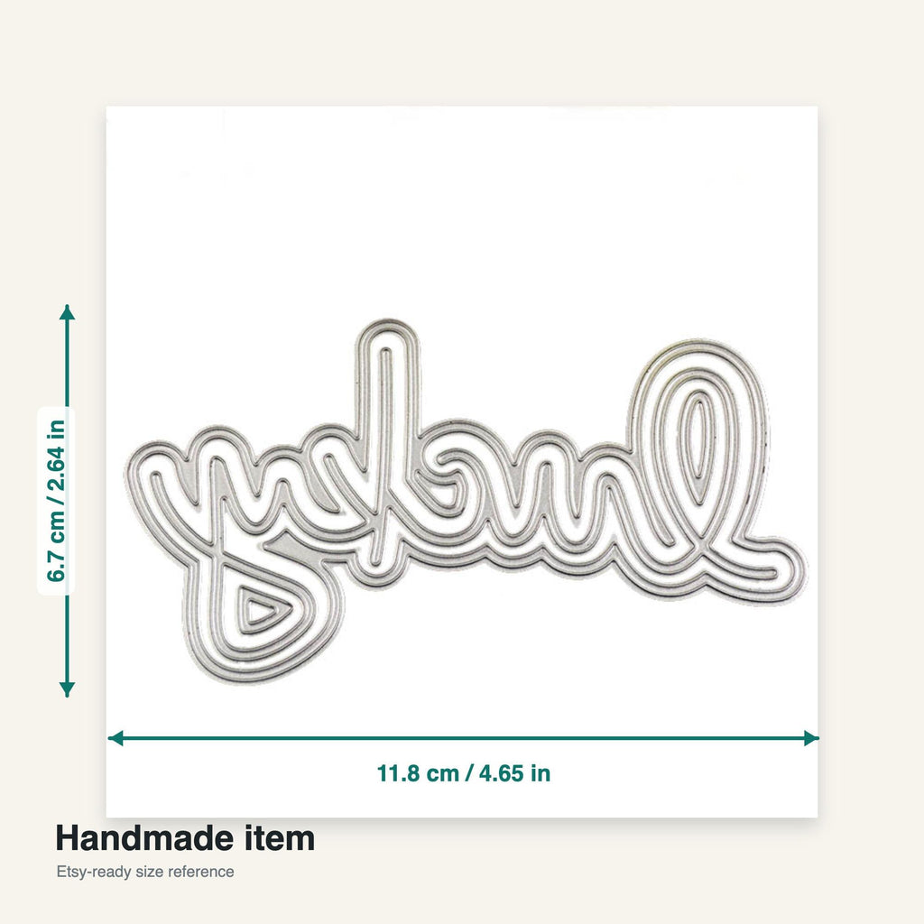 Lucky With Shadow Metal Die Cut for Scrapbooking and Card Making