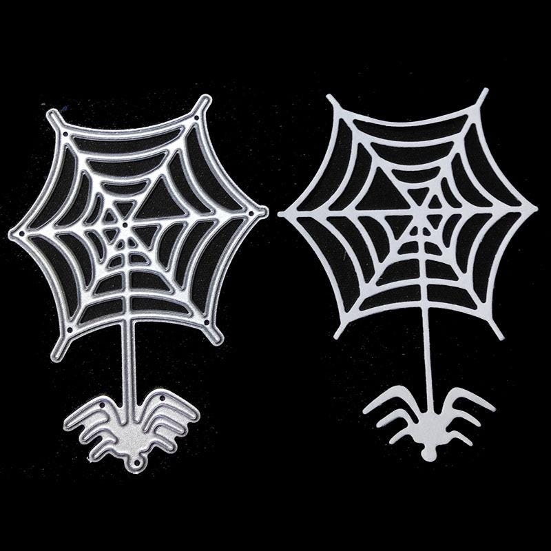 Spider With Web Metal Cutting Die for Halloween Scrapbooking and Crafting