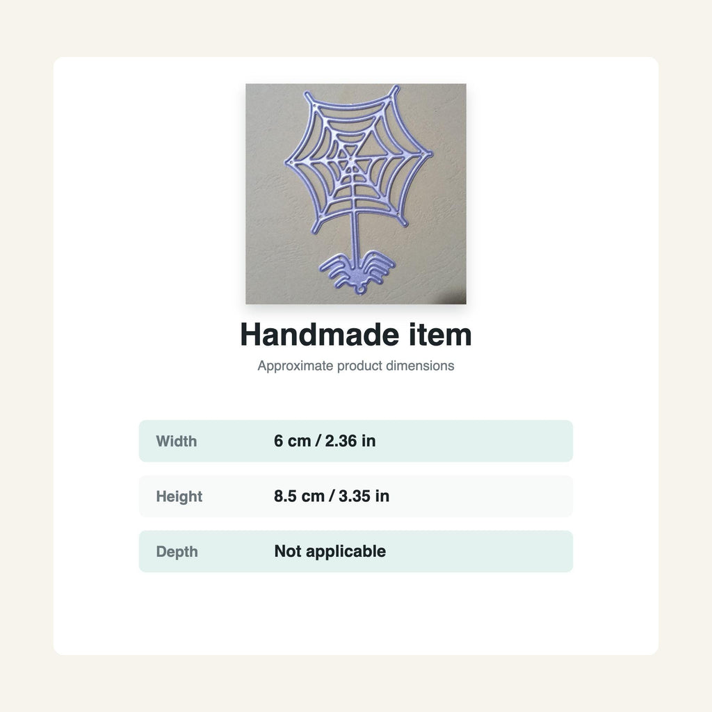 Spider With Web Metal Cutting Die for Halloween Scrapbooking and Crafting