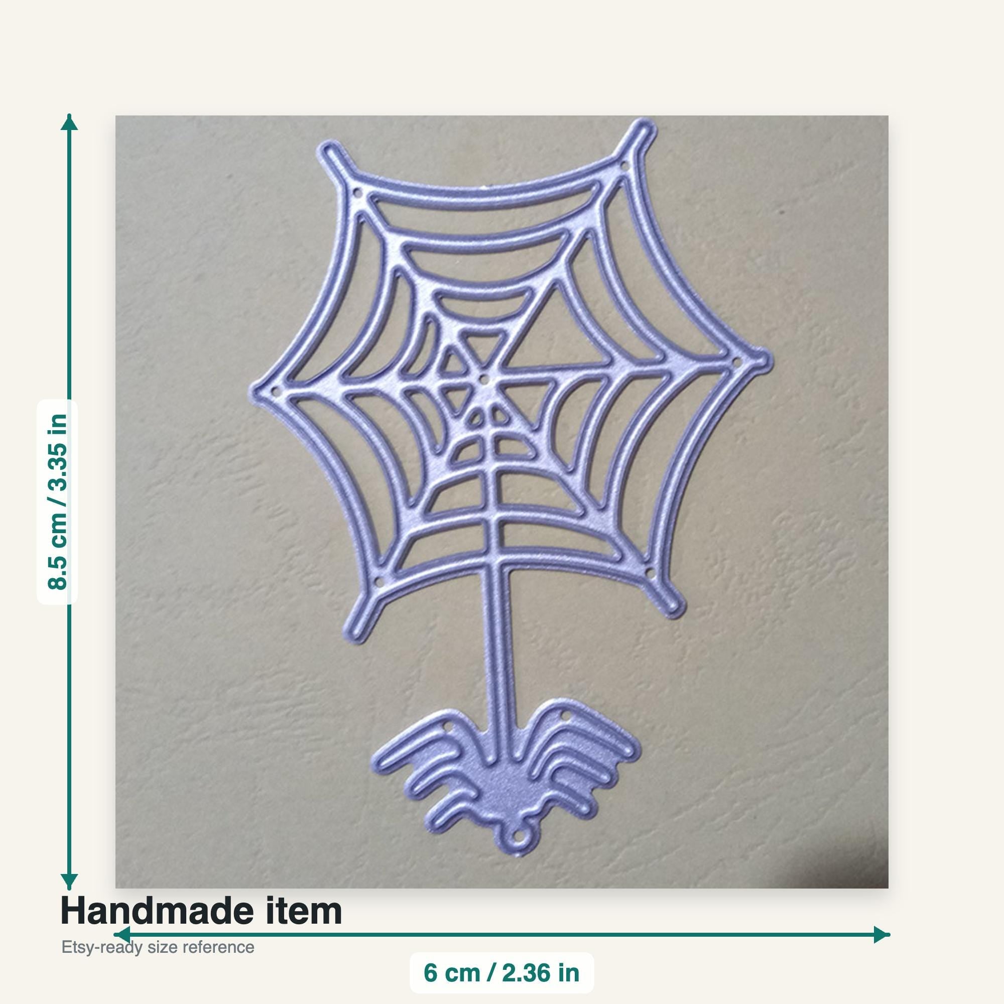 Spider With Web Metal Cutting Die for Halloween Scrapbooking and Crafting