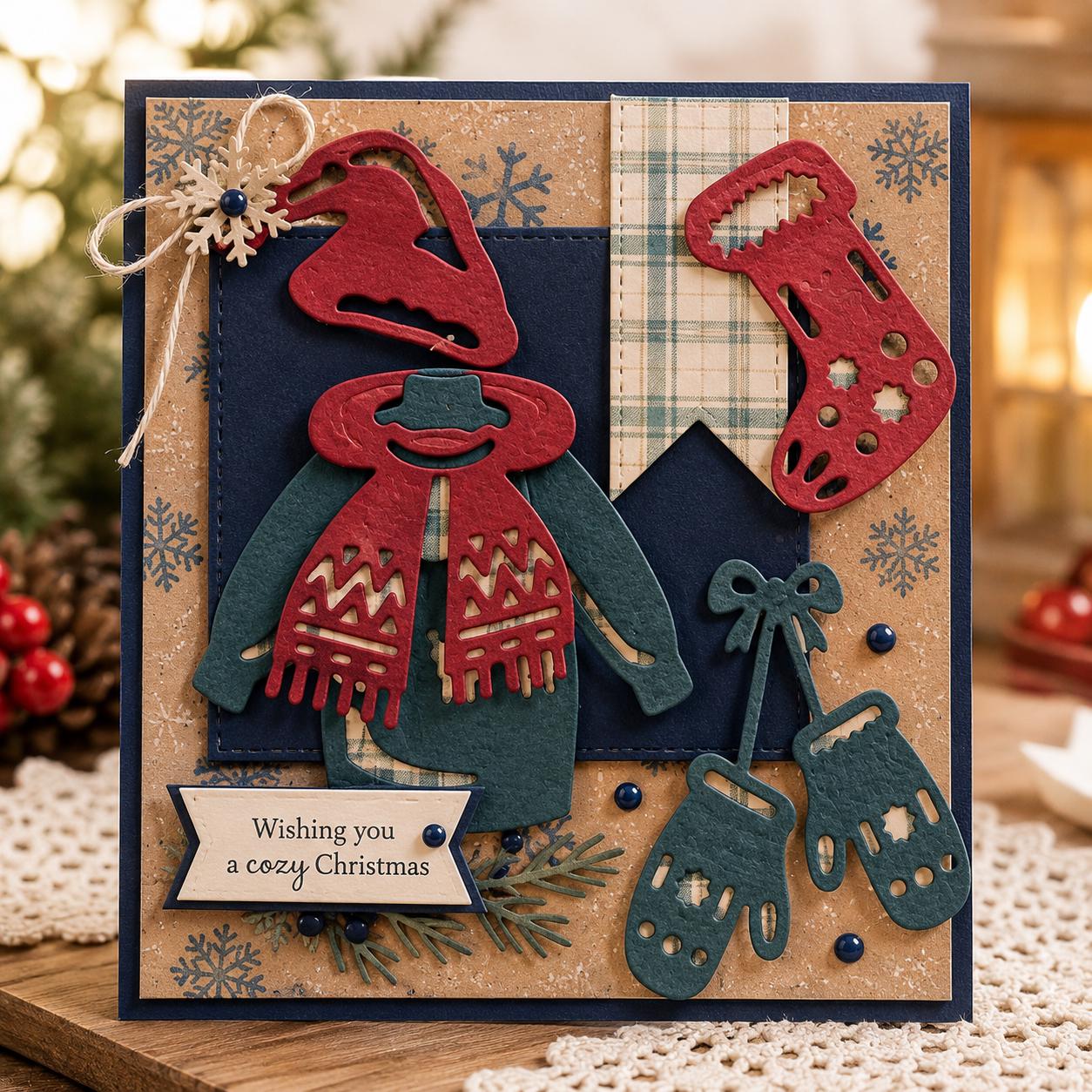 Winter Clothing Metal Cutting Dies for Scrapbooking and Card Making