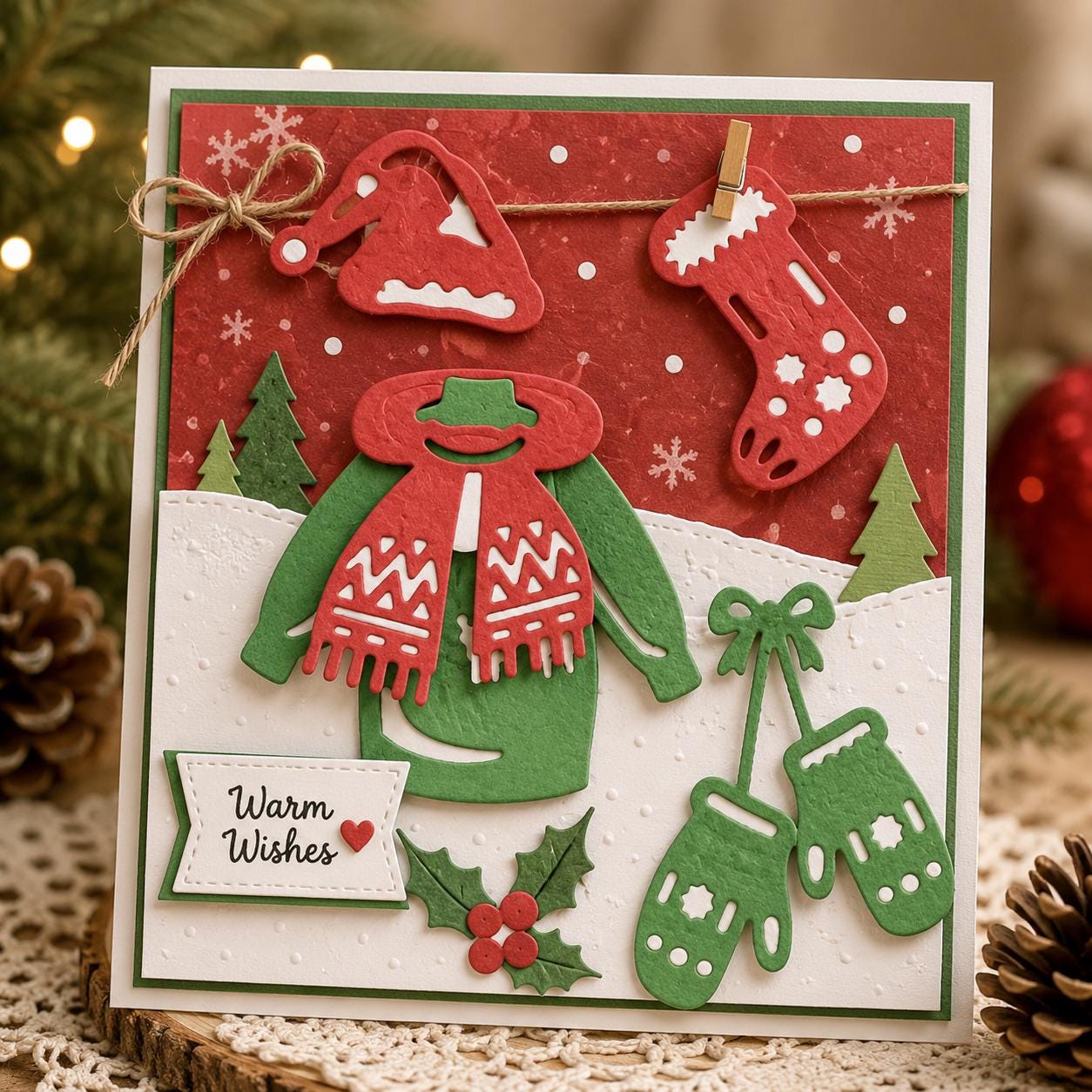 Winter Clothing Metal Cutting Dies for Scrapbooking and Card Making