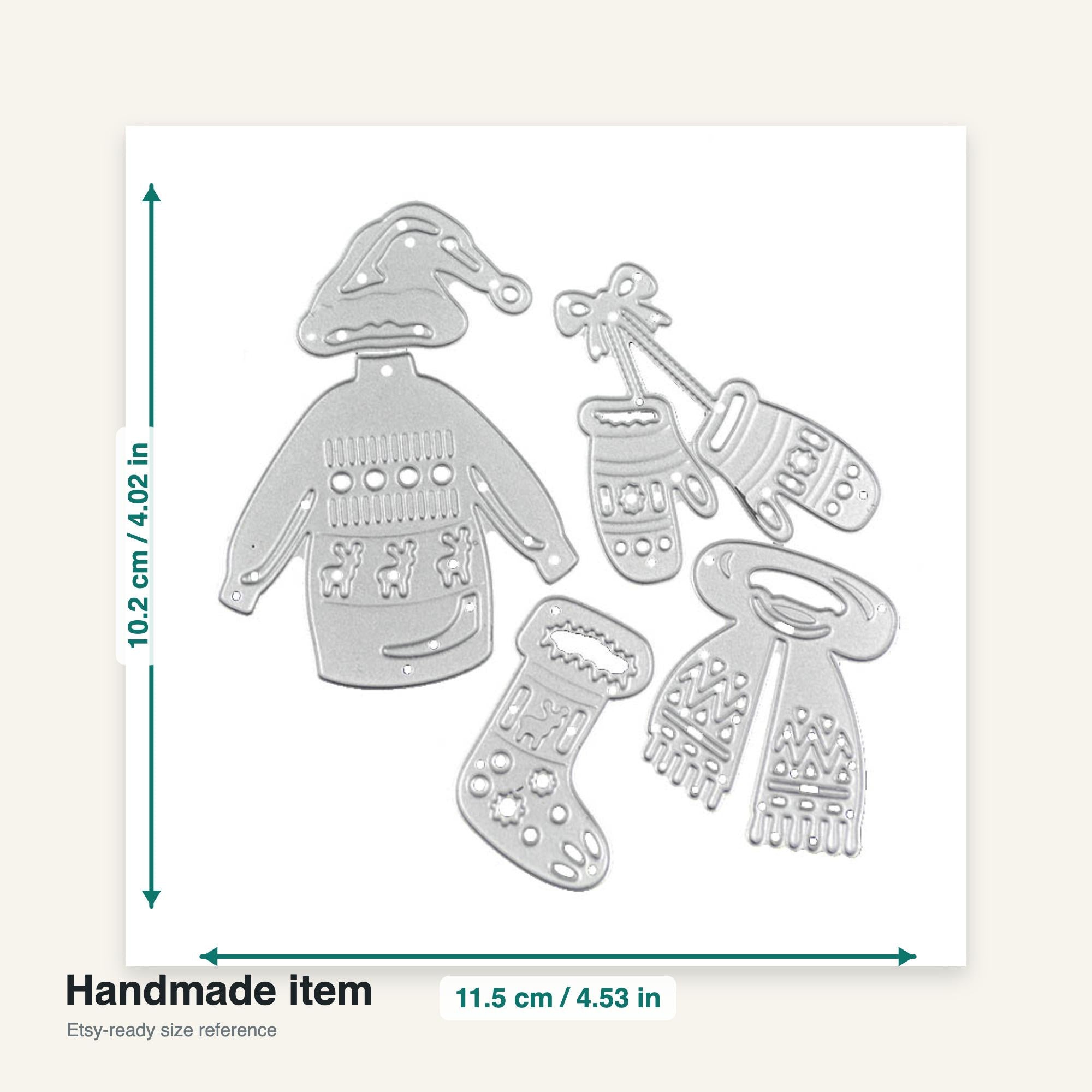 Winter Clothing Metal Cutting Dies for Scrapbooking and Card Making