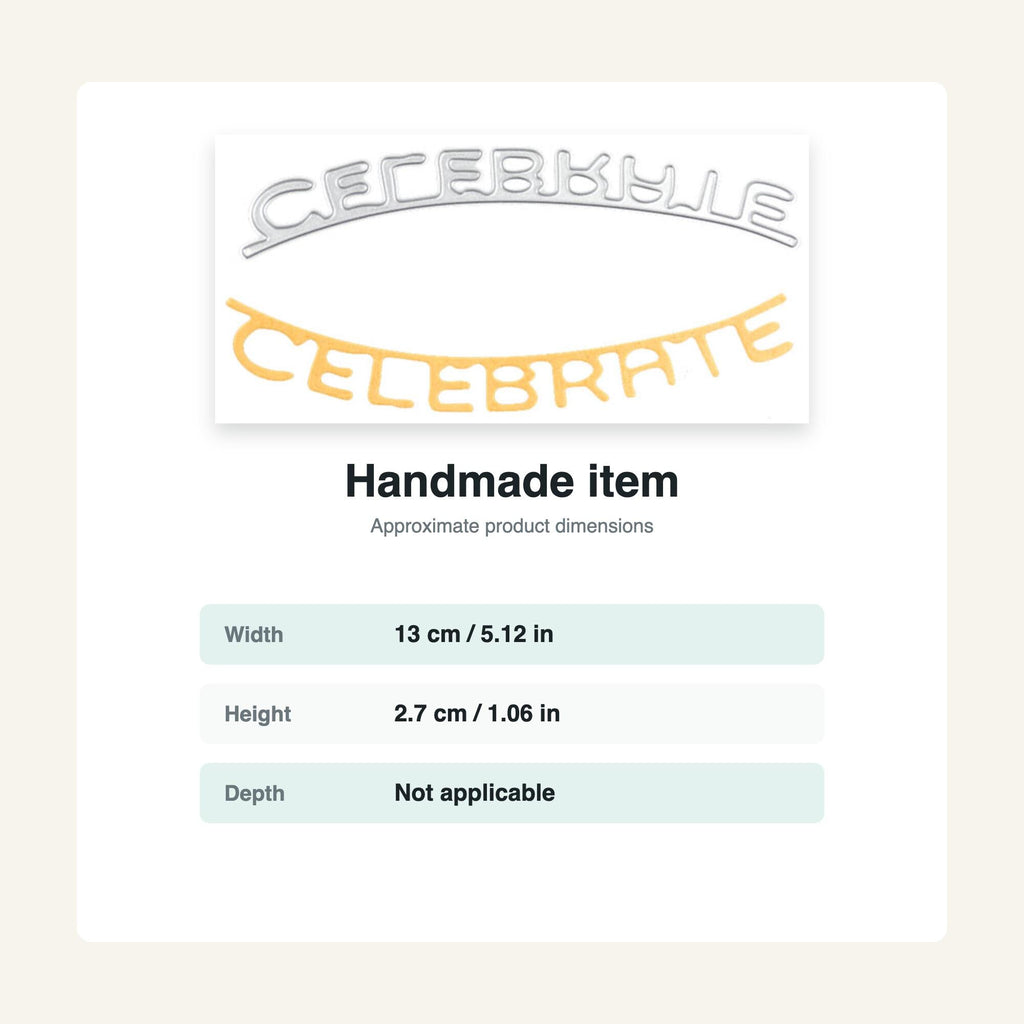 Celebrate Word Cutting Dies for Card Making and Scrapbooking Crafts