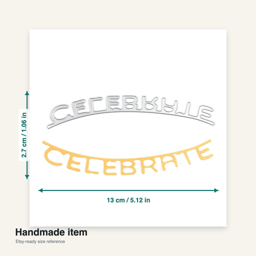 Celebrate Word Cutting Dies for Card Making and Scrapbooking Crafts