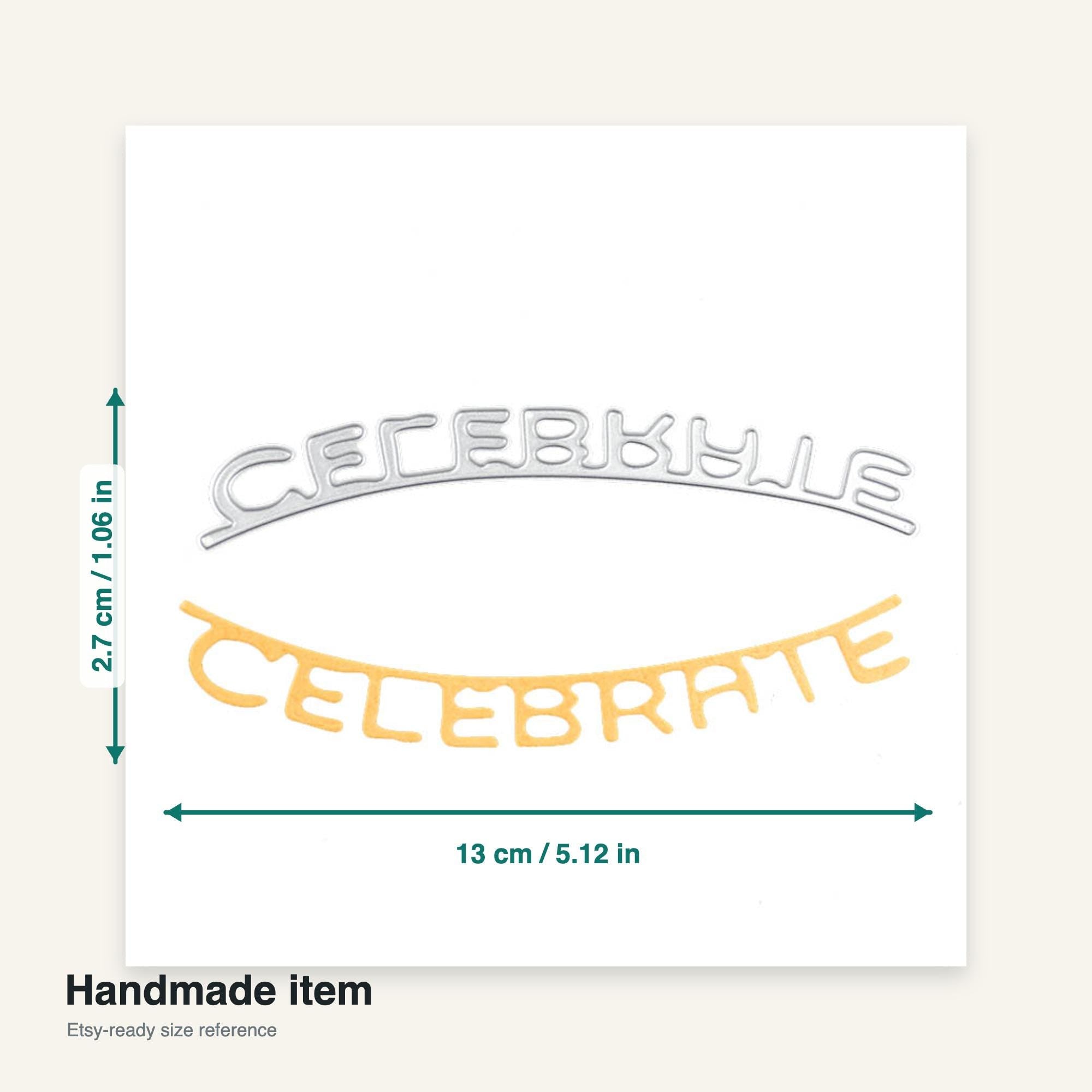 Celebrate Word Cutting Dies for Card Making and Scrapbooking Crafts