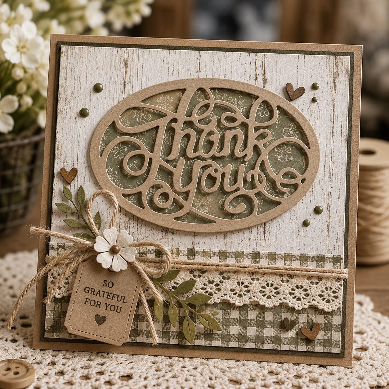 Thank you Oval Metal Craft Die for Card Making and Scrapbooking