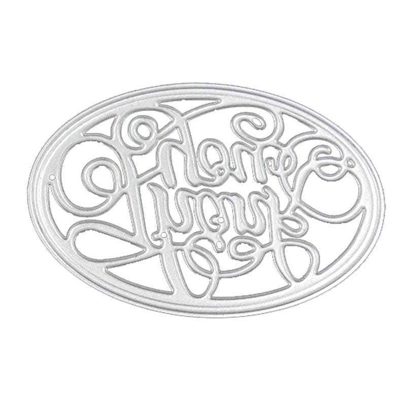 Thank you Oval Metal Craft Die for Card Making and Scrapbooking