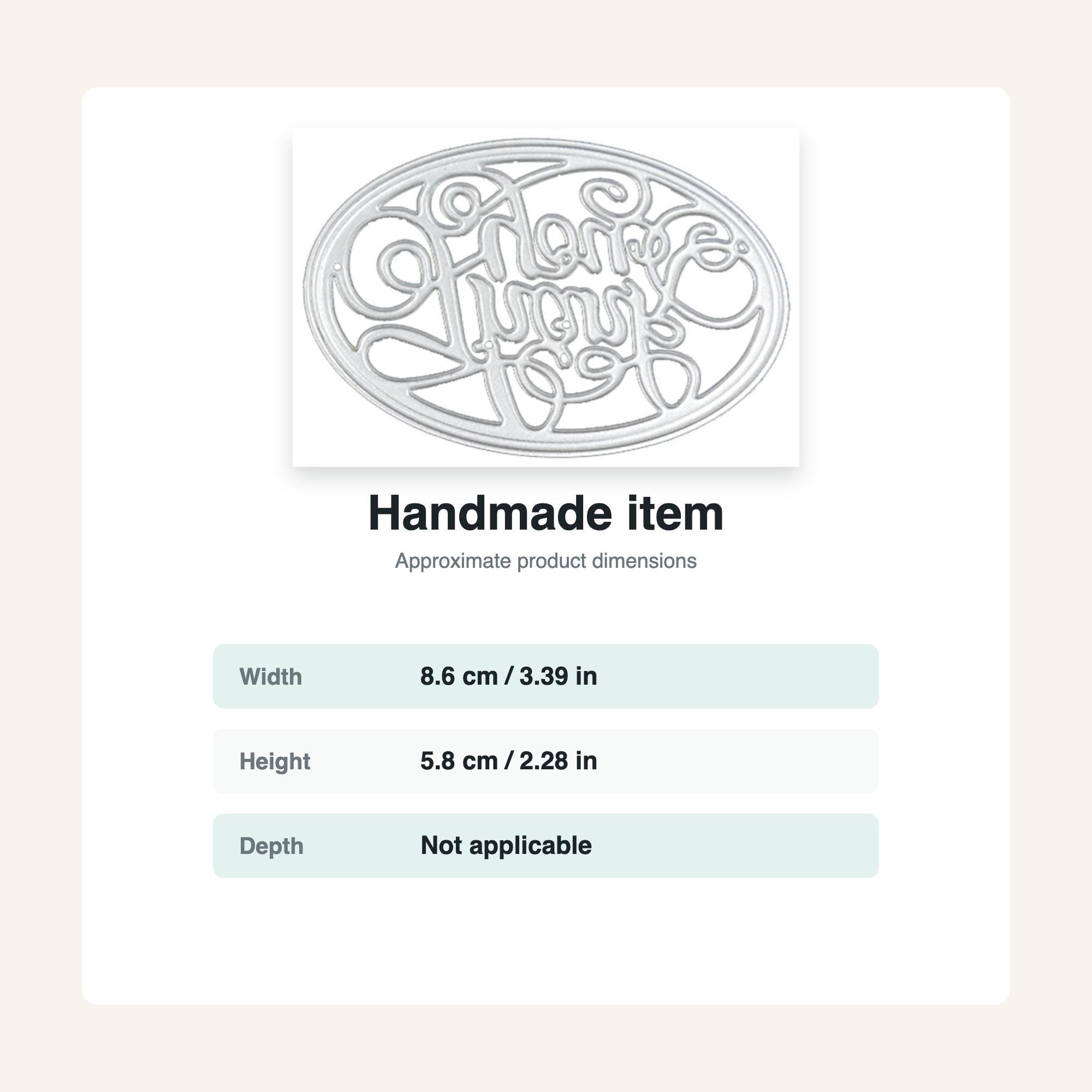 Thank you Oval Metal Craft Die for Card Making and Scrapbooking