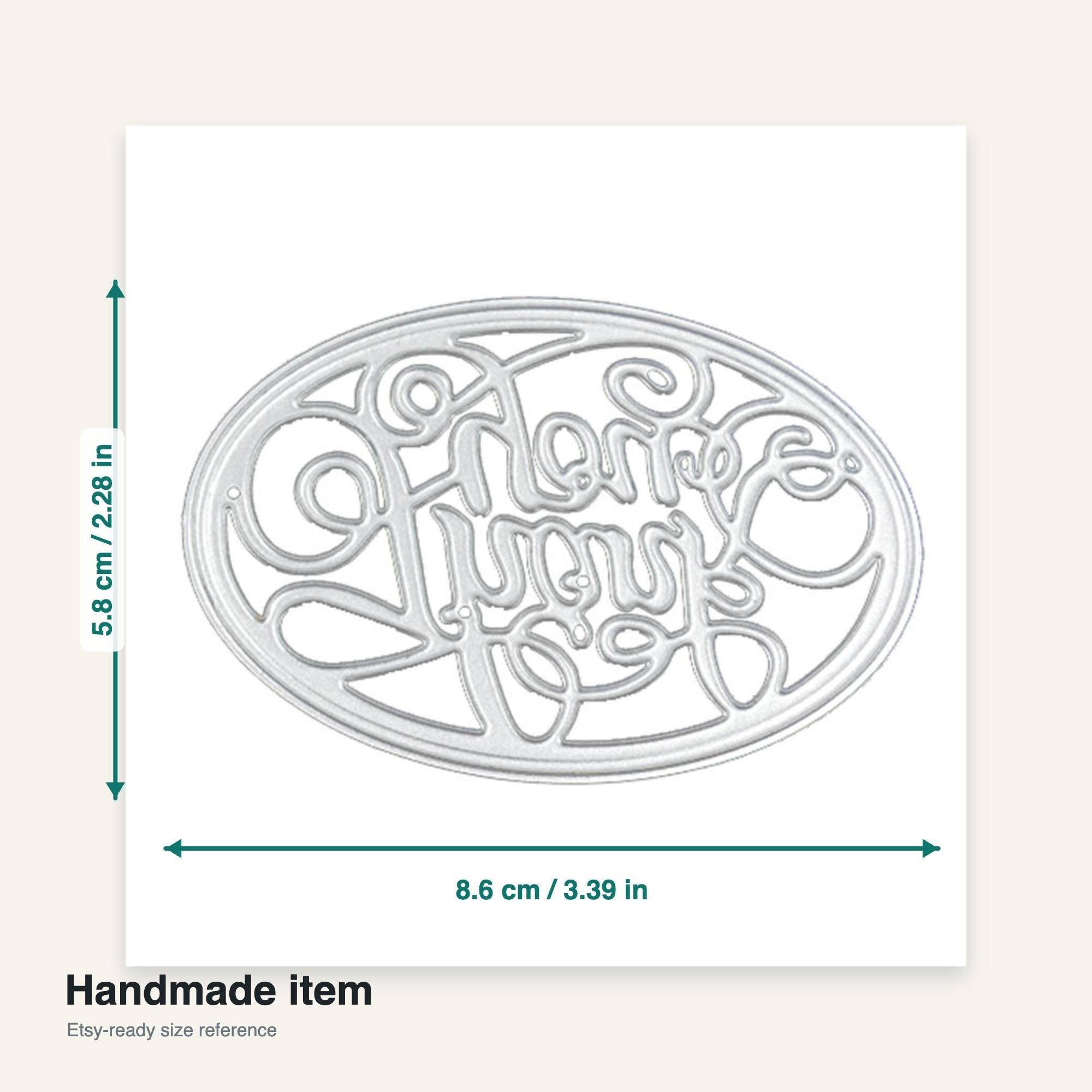 Thank you Oval Metal Craft Die for Card Making and Scrapbooking