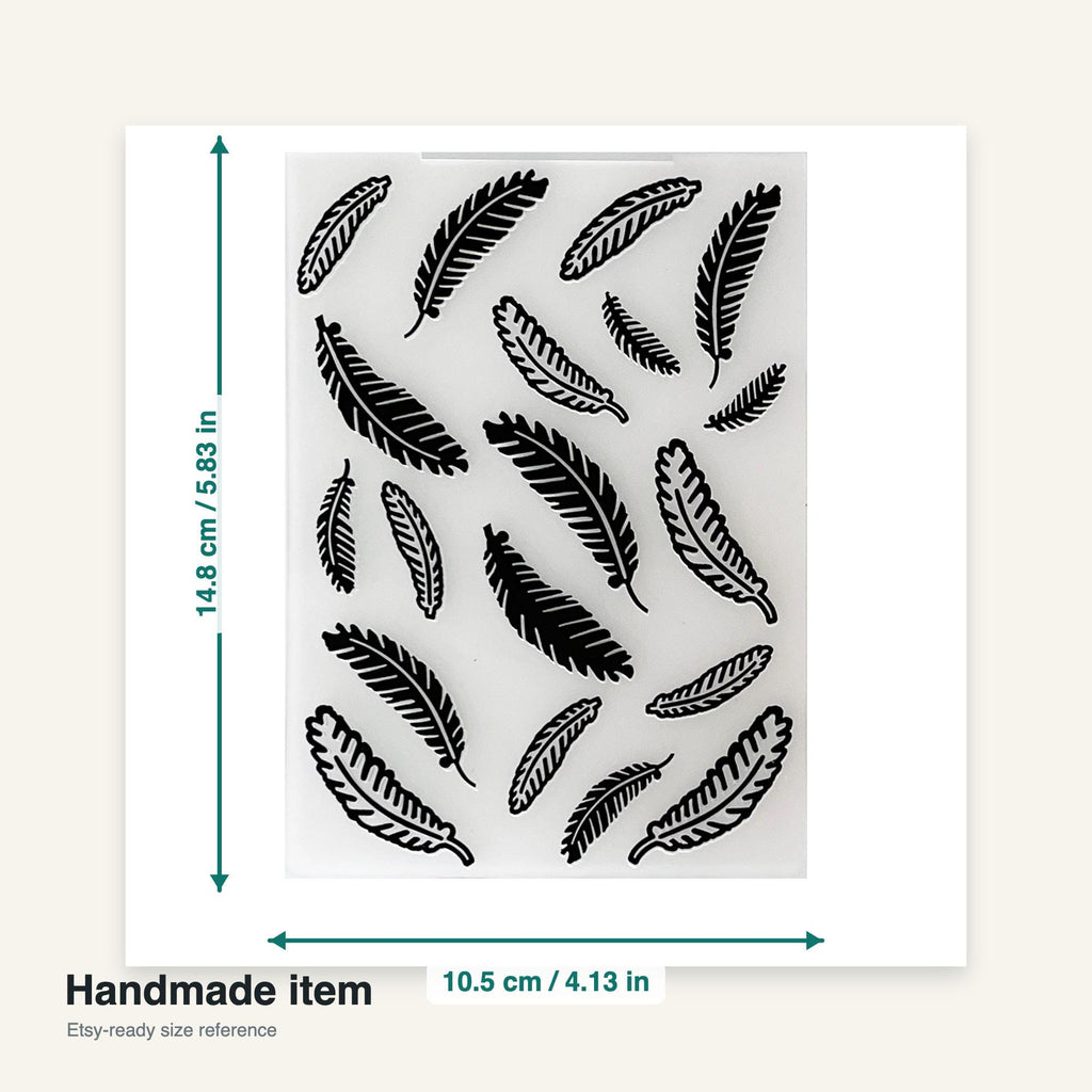 Feather Embossing Folder, Card Making Texture Tool for Scrapbooking,105x148mm