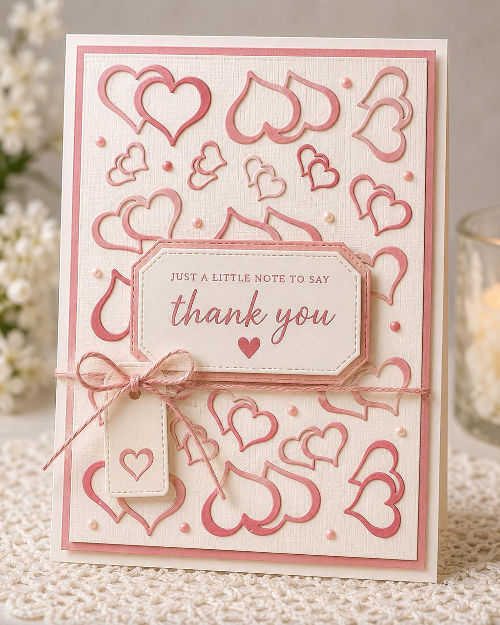 Heart Embossing Folder, Card Making Texture Tool for Scrapbooking, 105x148mm