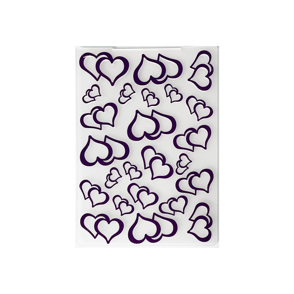 Heart Embossing Folder, Card Making Texture Tool for Scrapbooking, 105x148mm