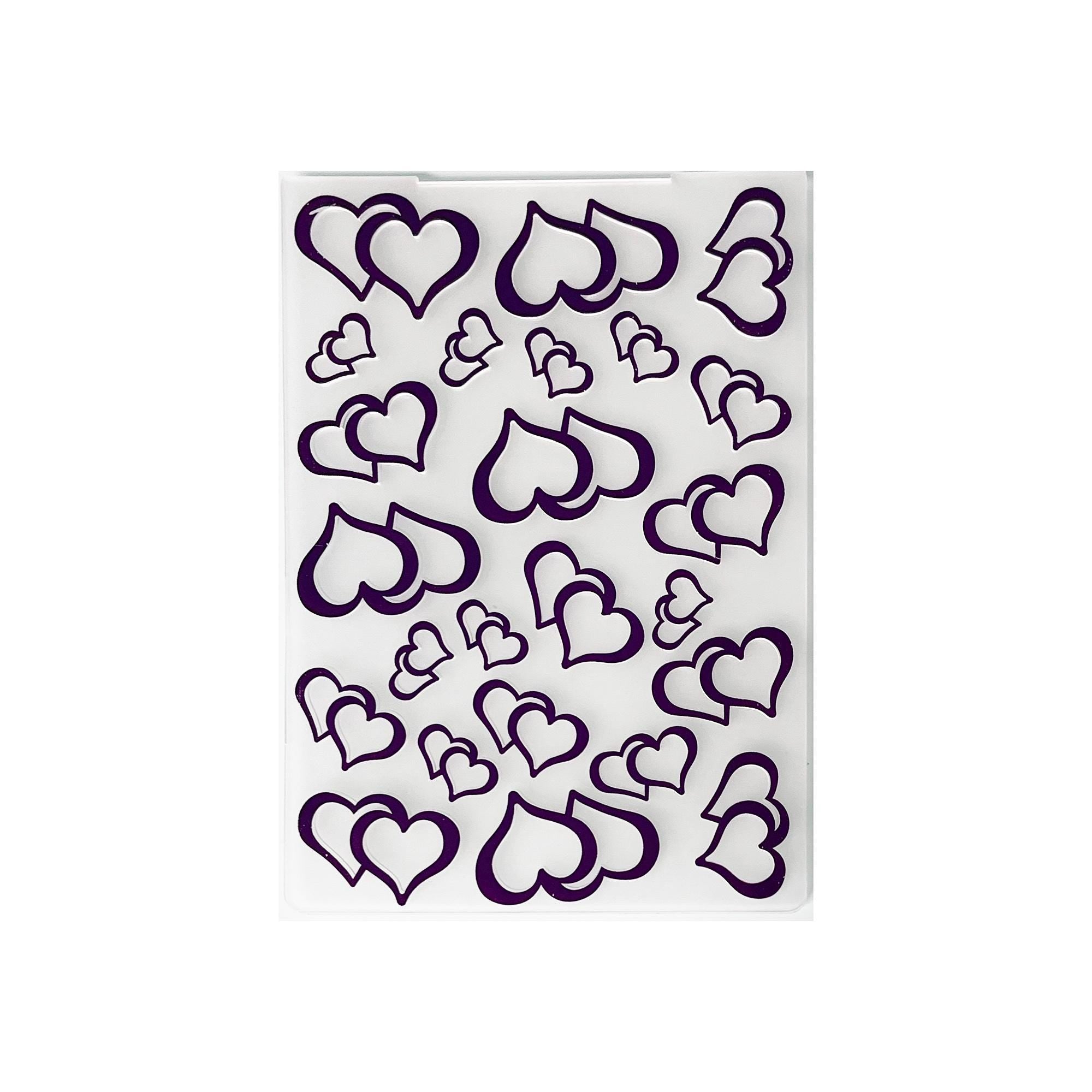 Heart Embossing Folder, Card Making Texture Tool for Scrapbooking, 105x148mm