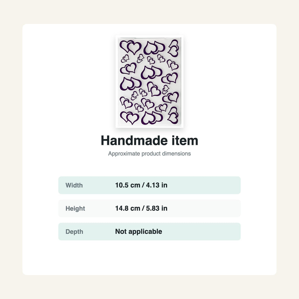 Heart Embossing Folder, Card Making Texture Tool for Scrapbooking, 105x148mm