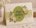 Metal Cutting Die Set for DIY Crafts - Oval Stitched Frames for Scrapbooking & Card Making