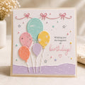 Birthday Balloon Stamp and Die Set, Party Card Making Supplies