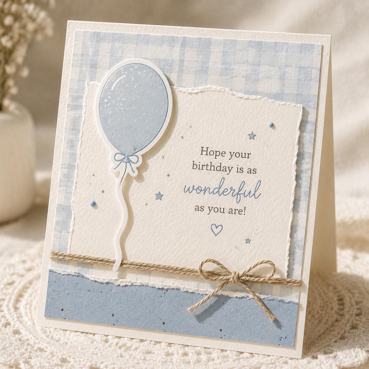 Birthday Balloon Stamp and Die Set, Party Card Making Supplies